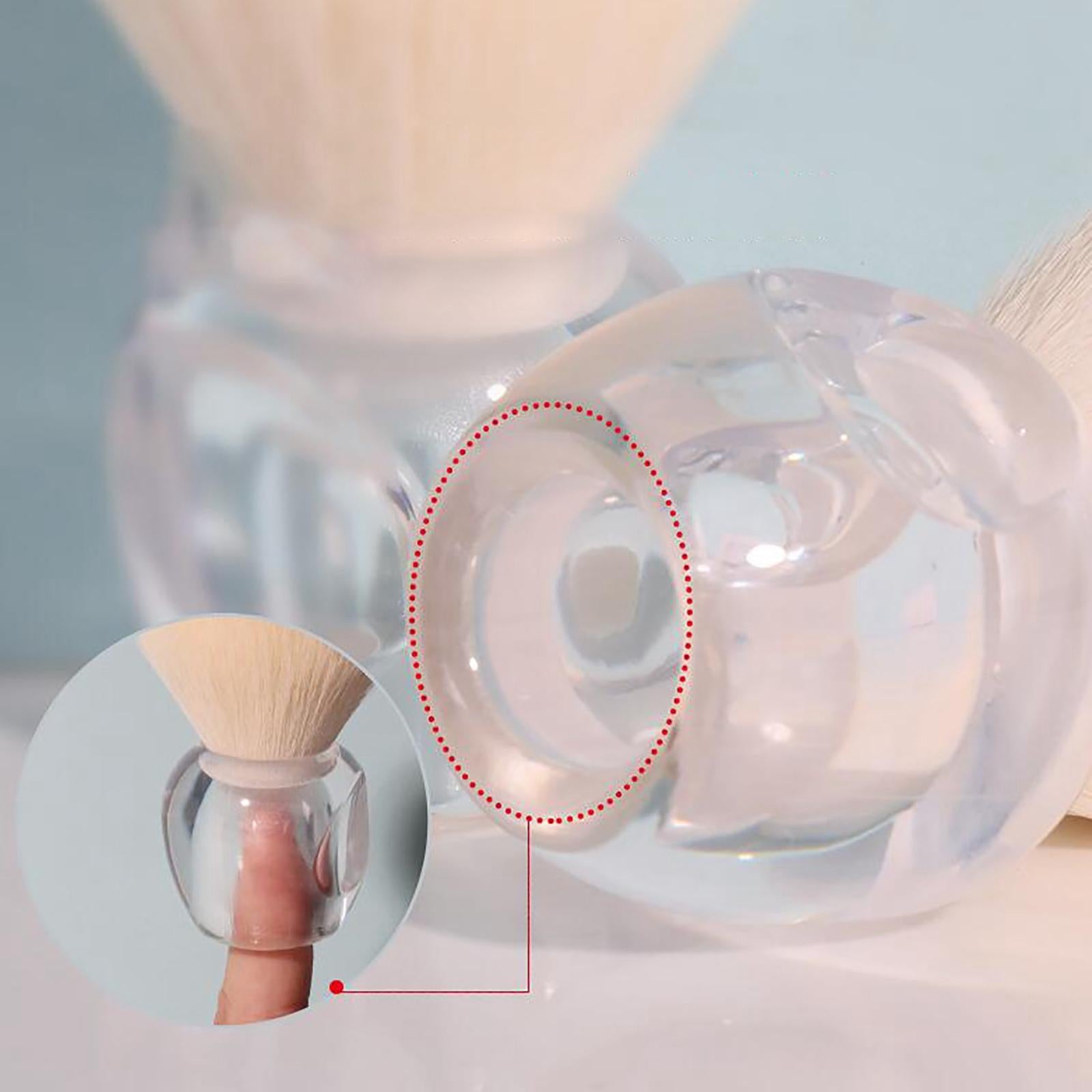 2xMake up Brush Nail Paint Gel Dust Cleaning Round for Cosmetic Beauty Tool White 