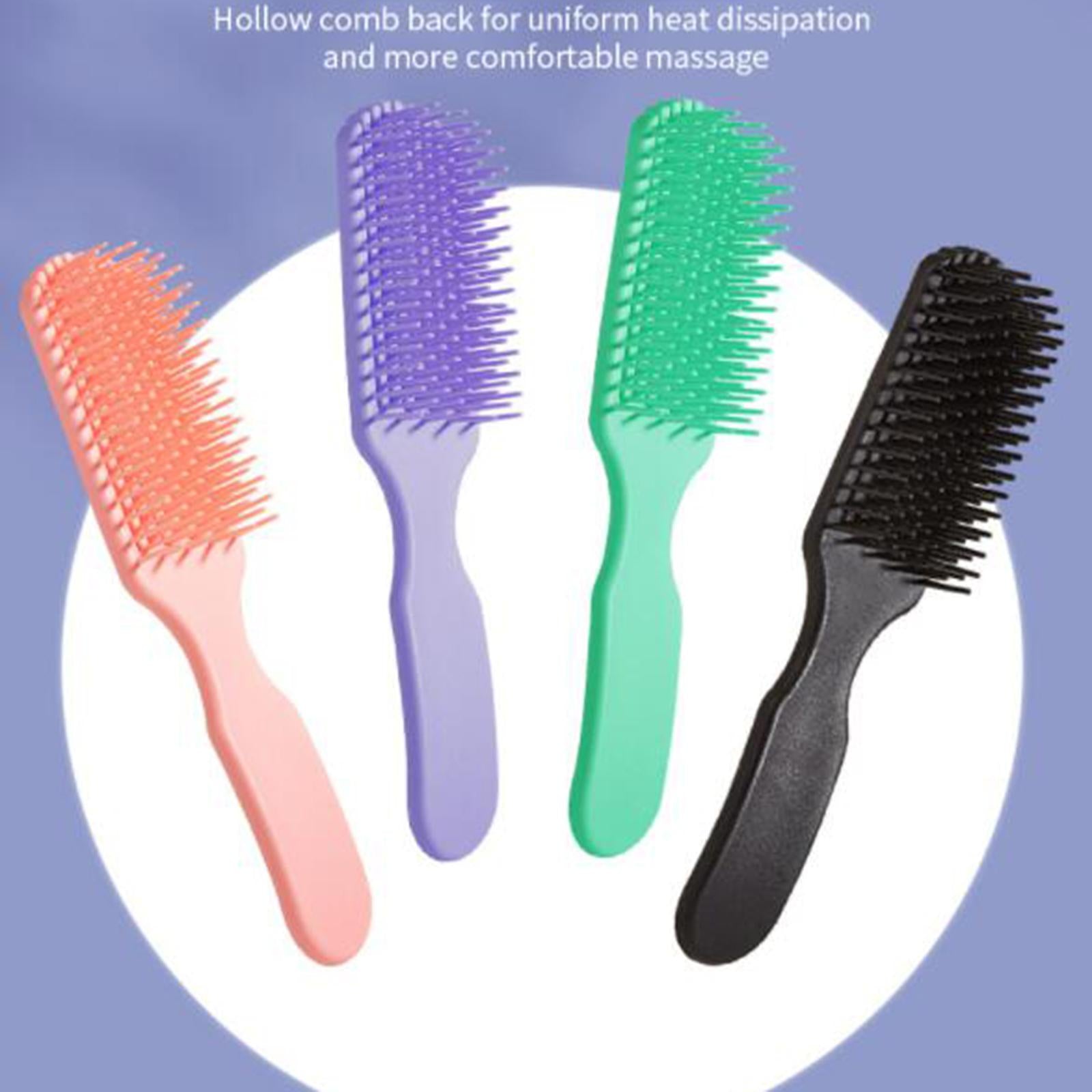 2xHairdressing Massage Comb Tpee Handle Comfortable Light for Wet Long Hair