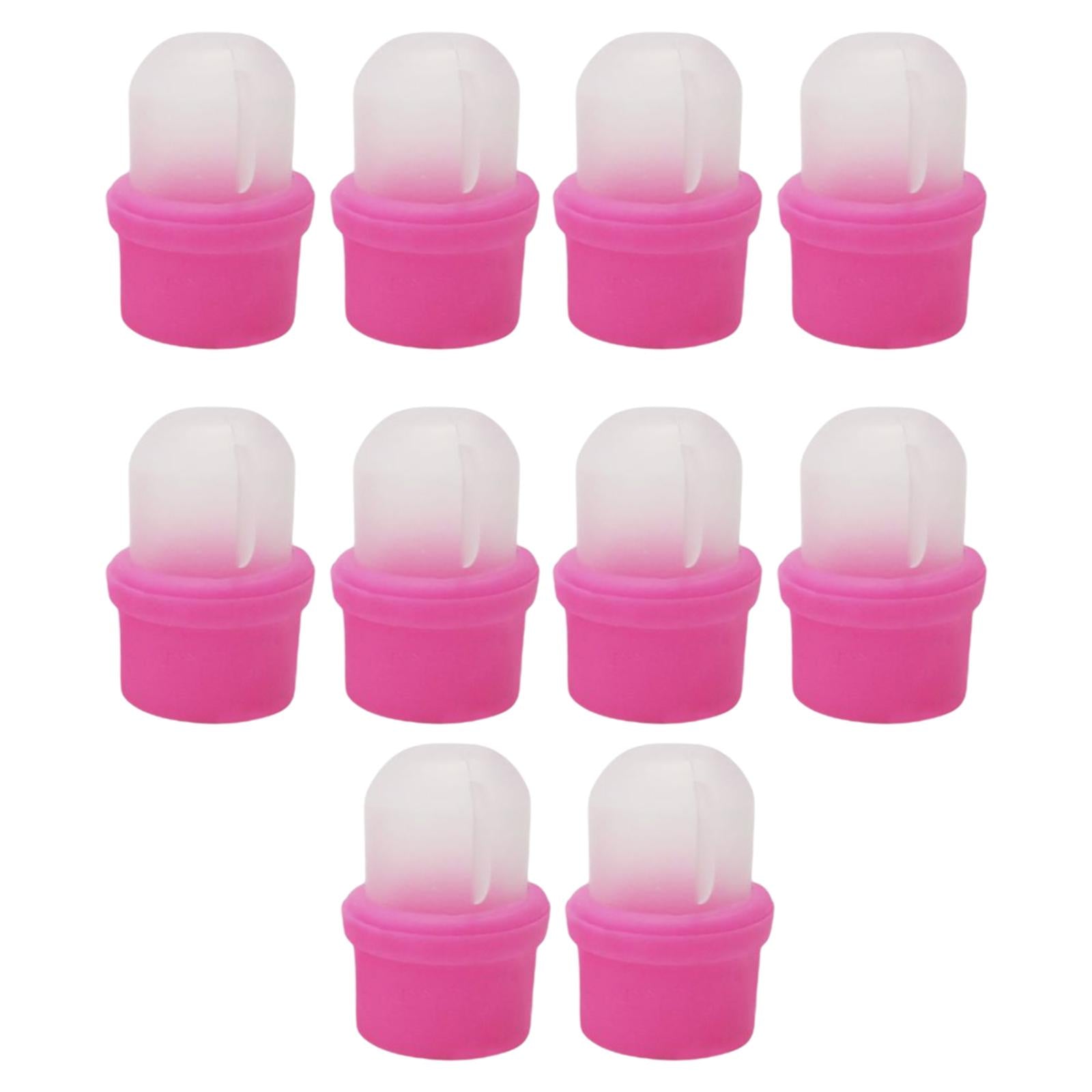 3x10x Plastic Nail Art Polish Remover Clips Soak Off Caps UV Gel Wrap Cleaner