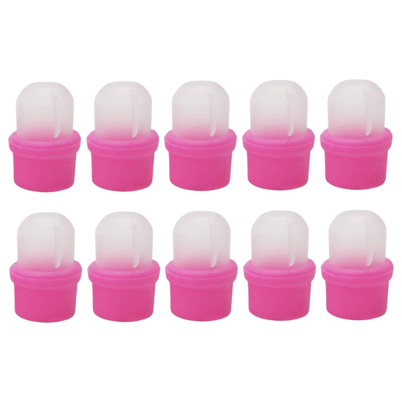 4x10x Plastic Nail Art Polish Remover Clips Soak Off Caps UV Gel Wrap Cleaner