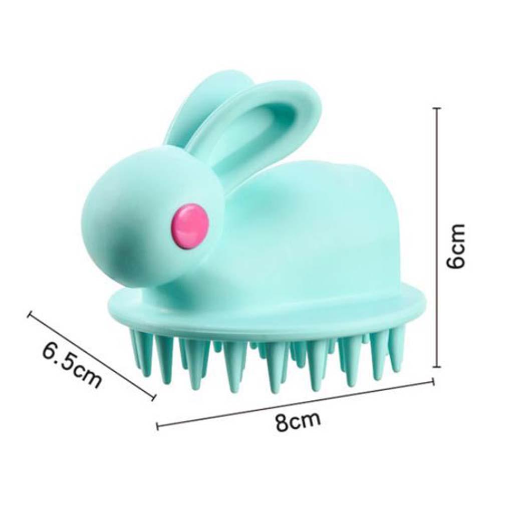 4xHair Scalp Massager Shampoo Brush Cute for Scalp Care Kids Men Women Green