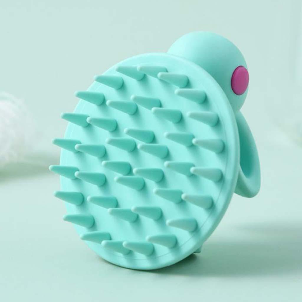 3xHair Scalp Massager Shampoo Brush Cute for Scalp Care Kids Men Women Green