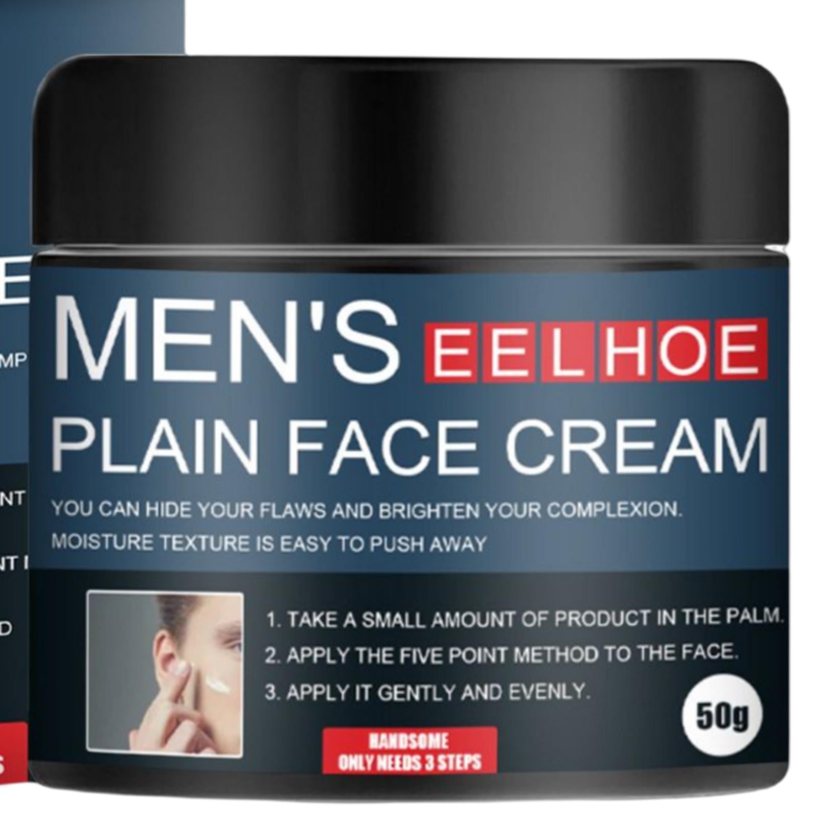 2x50ml Men Facial Concealer Cream for Oil Control Moisturizing Makeup Base Use