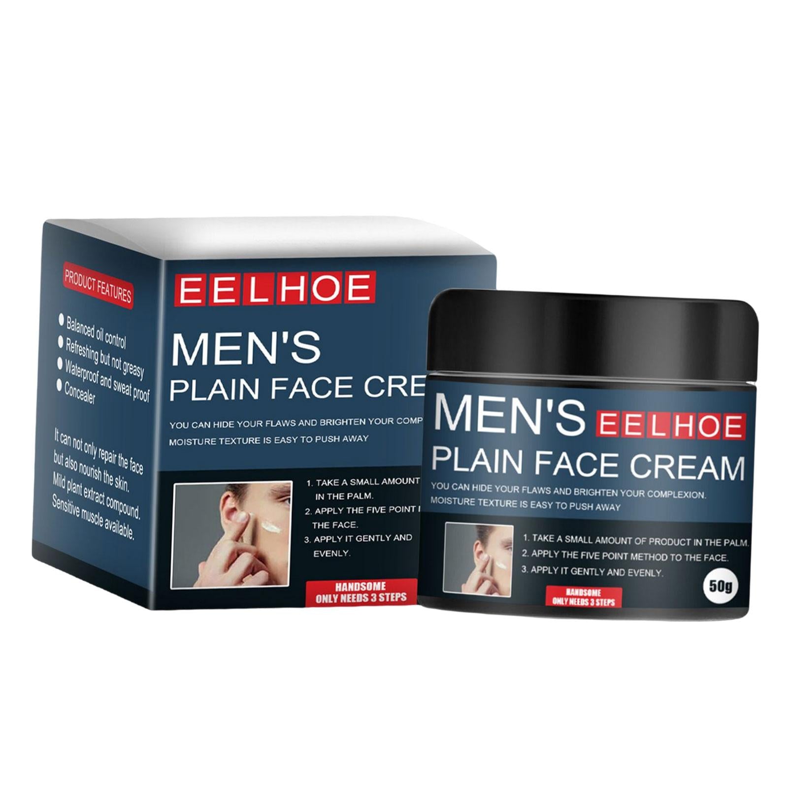 3x50ml Men Facial Concealer Cream for Oil Control Moisturizing Makeup Base Use