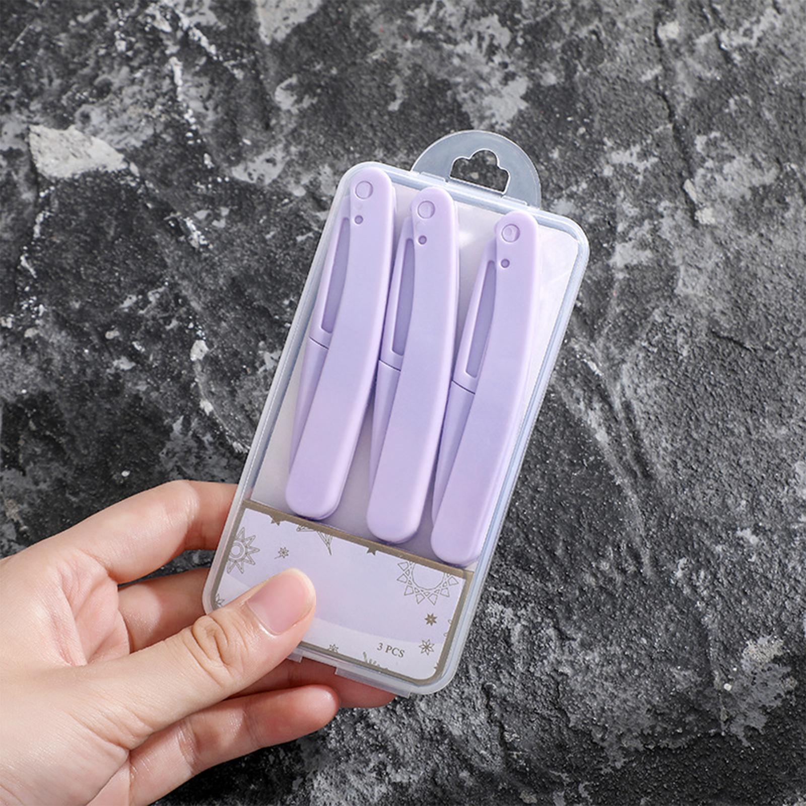 3x3 x Foldable Eyebrow Trimmer Razor Steel Blade Reusable for Men Women Purple