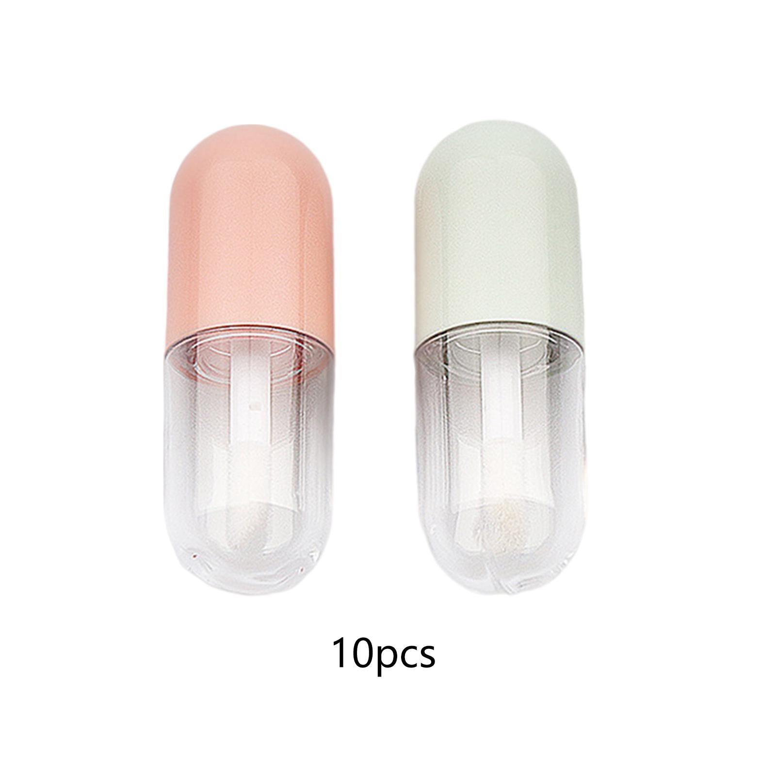 10Pcs Lip Gloss Container with Insert Stoppers for DIY Cosmetic Samples Green