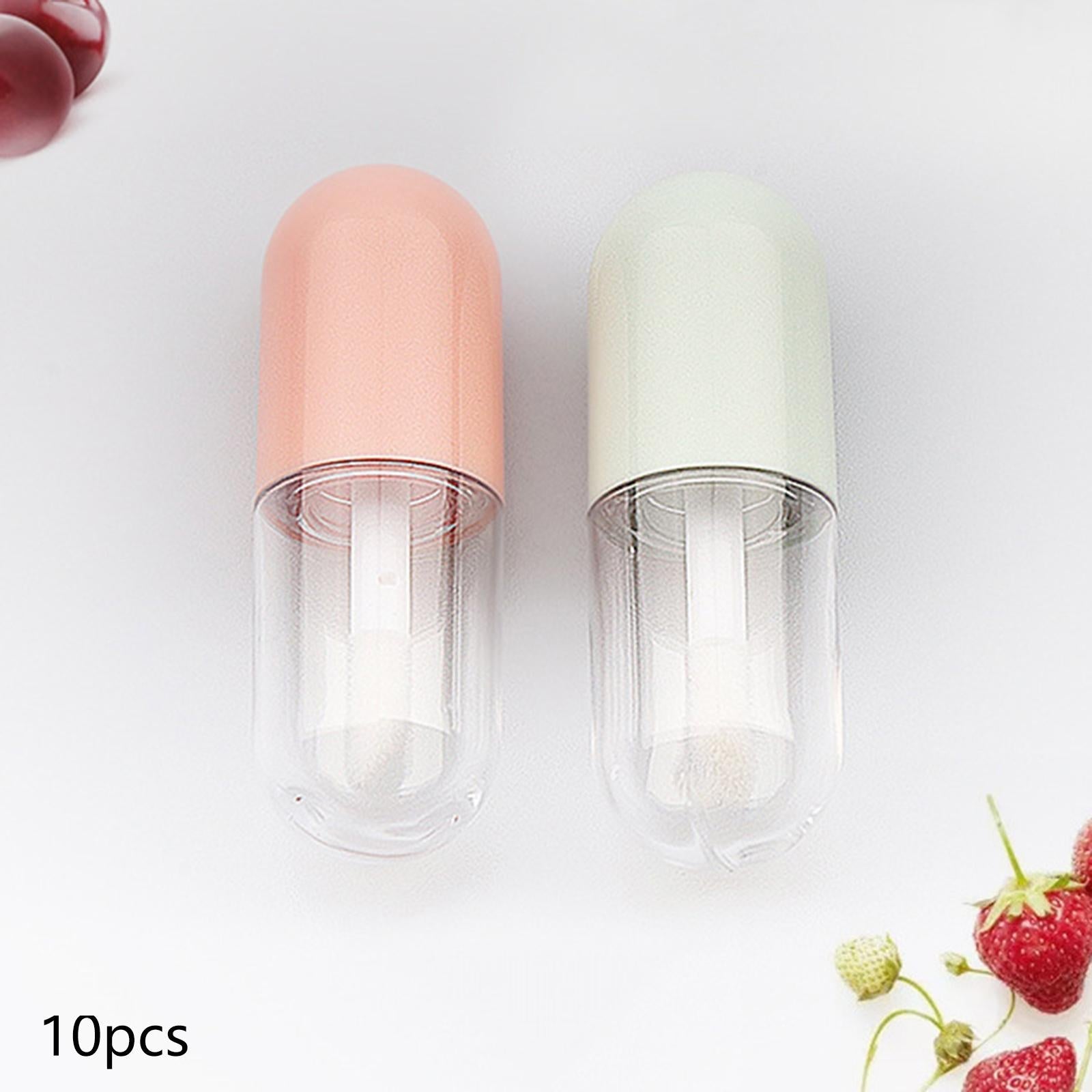 10Pcs Lip Gloss Container with Insert Stoppers for DIY Cosmetic Samples Green
