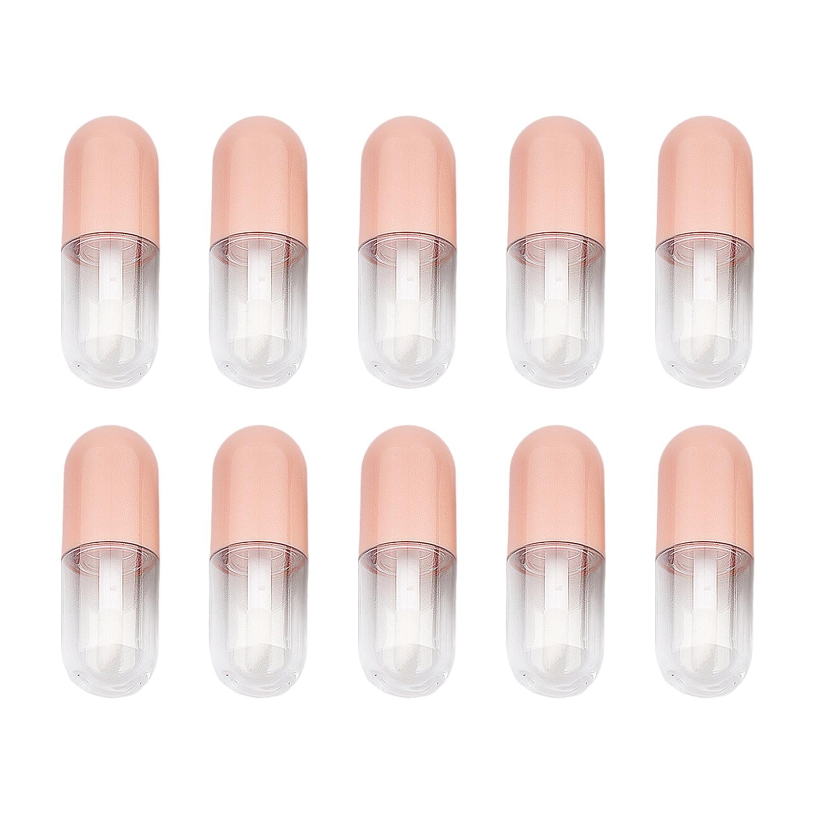 10Pcs Lip Gloss Container with Insert Stoppers for DIY Cosmetic Samples Pink