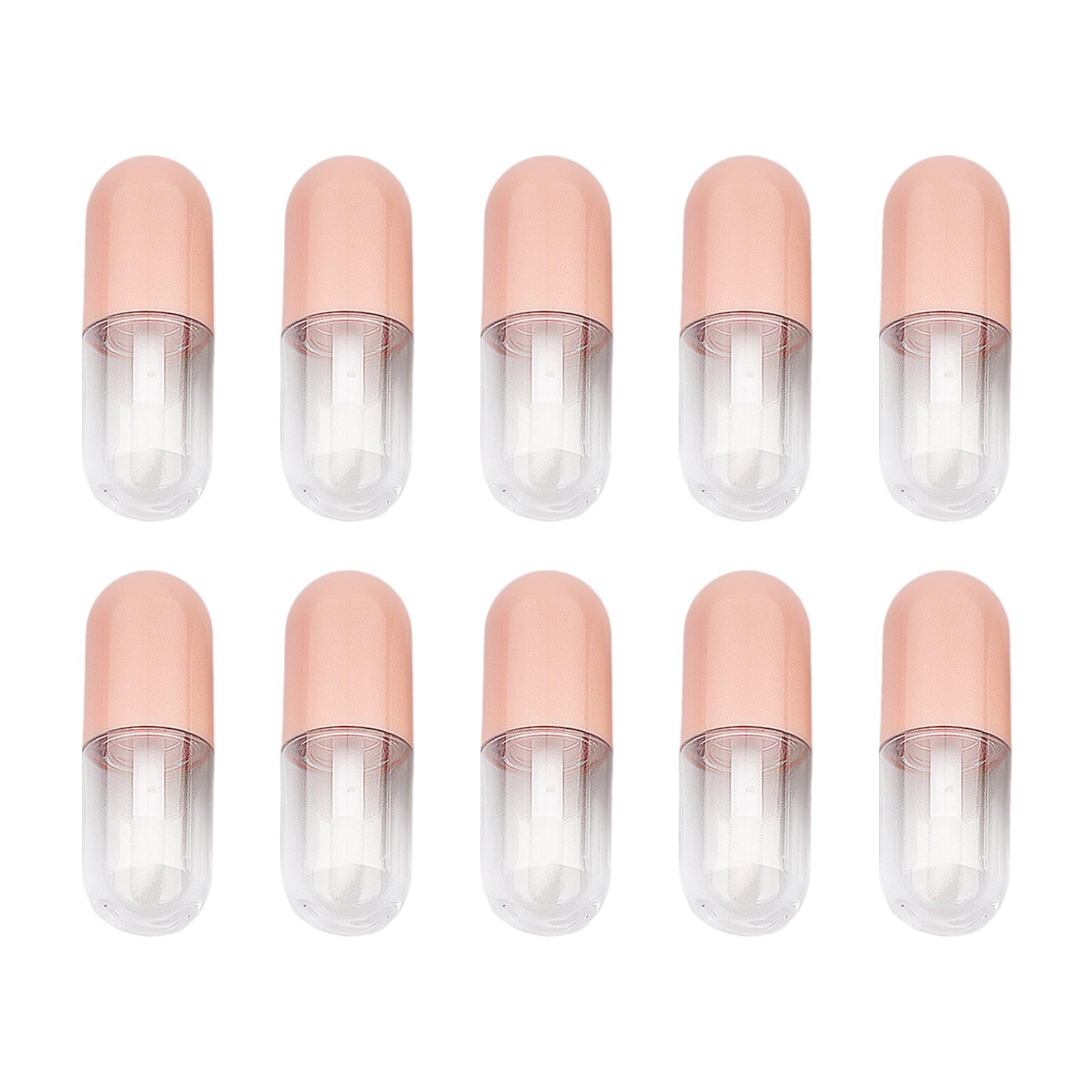 10Pcs Lip Gloss Container with Insert Stoppers for DIY Cosmetic Samples Pink