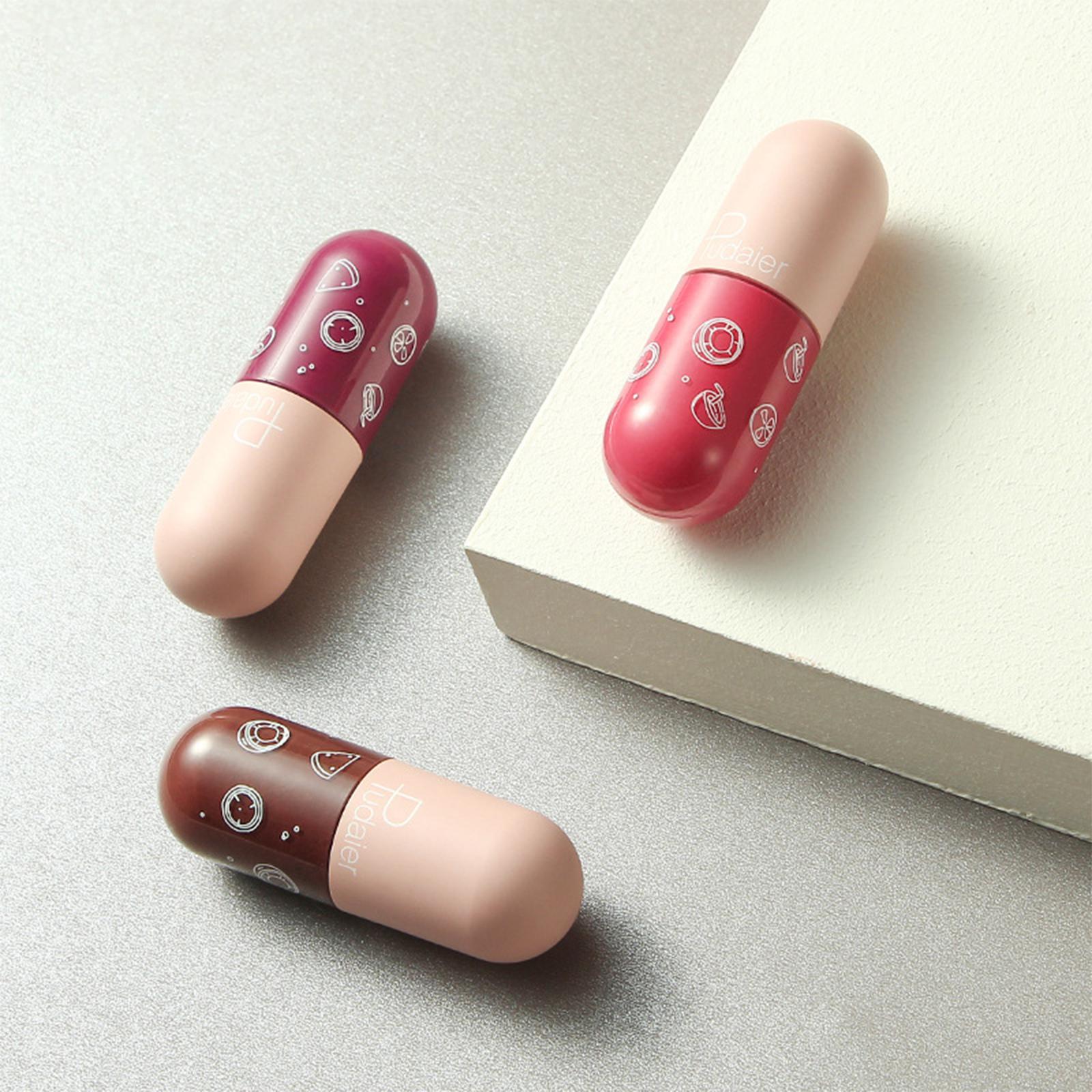 4xMini Capsule Lip Gloss Long Lasting Shine Moisturizer Lips Makeup Gift A