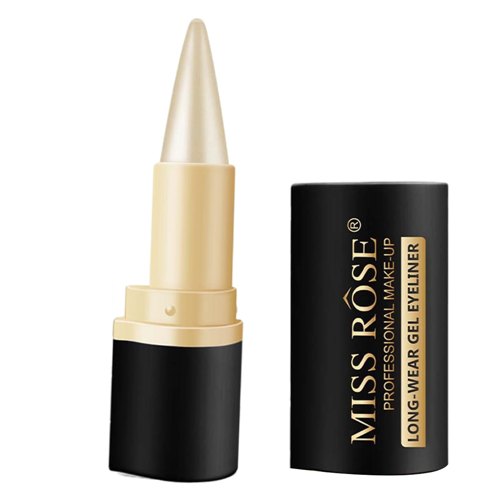 4xEye Liner Pencil Waterproof Longwearing for Women No Sharpener Required 01 Silver