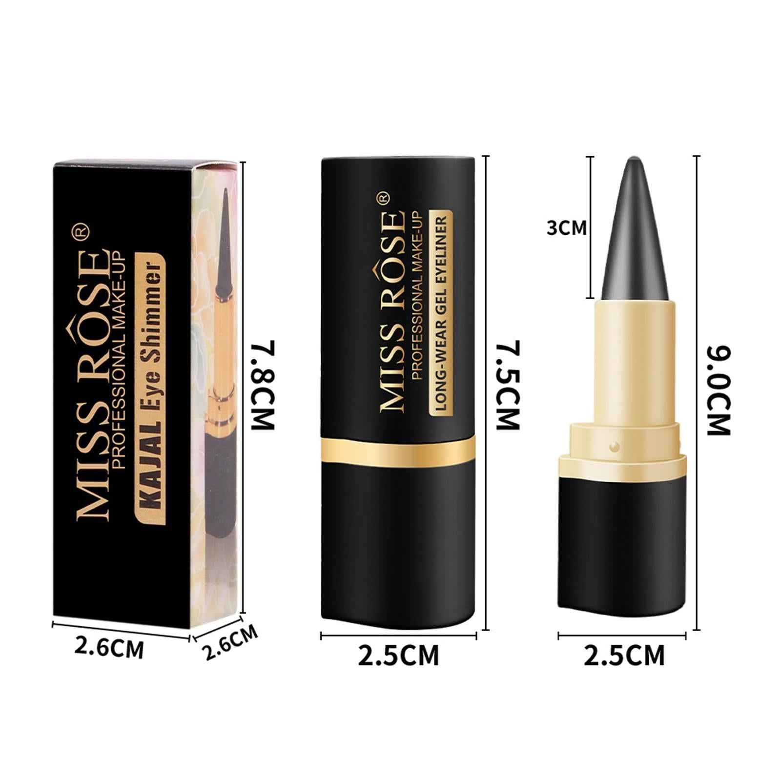 Eye Liner Pencil Waterproof Longwearing for Women No Sharpener Required 02 Black Gray