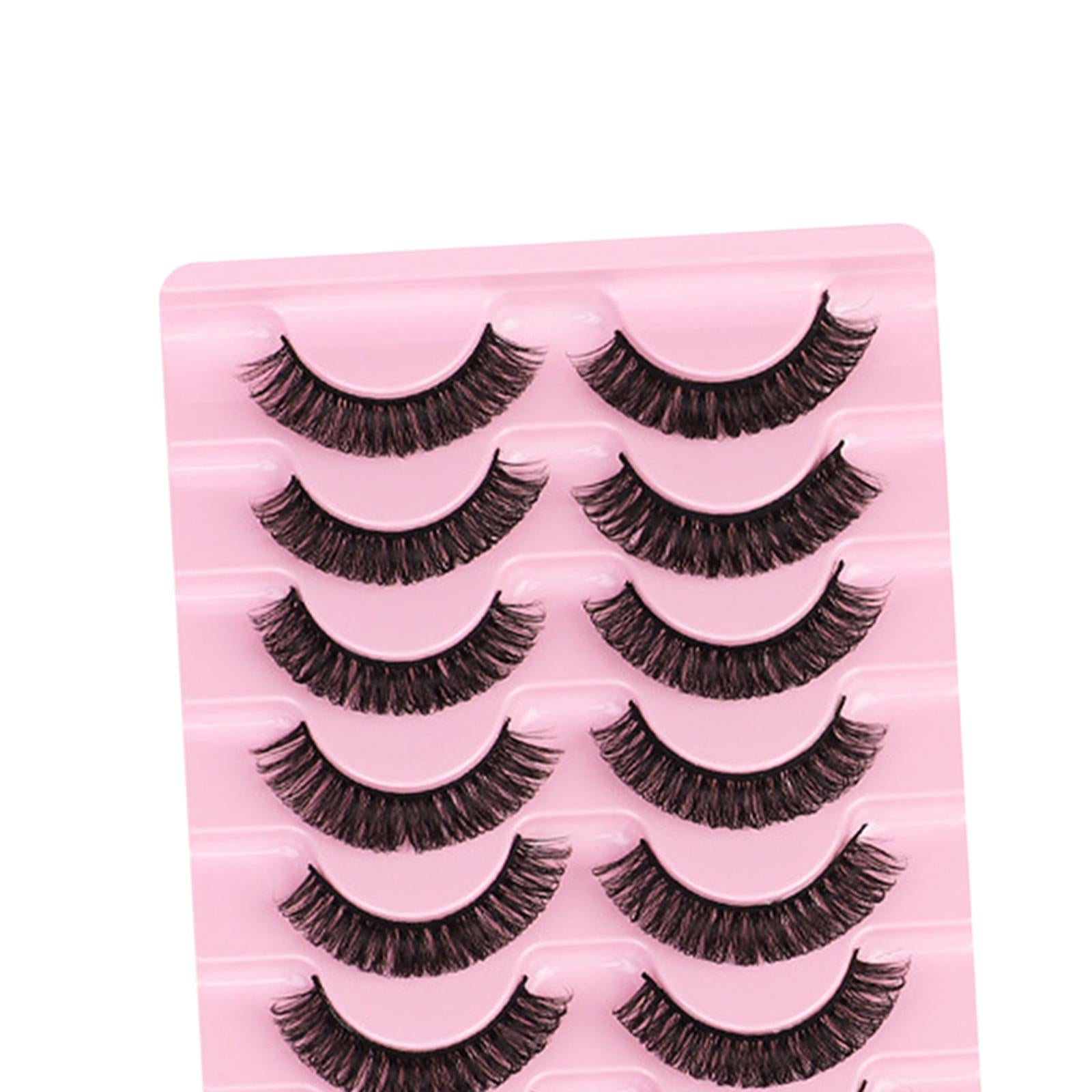 10 Pairs Russian Strip Lashes DD Curl Curly Eye Lashes Handmade D