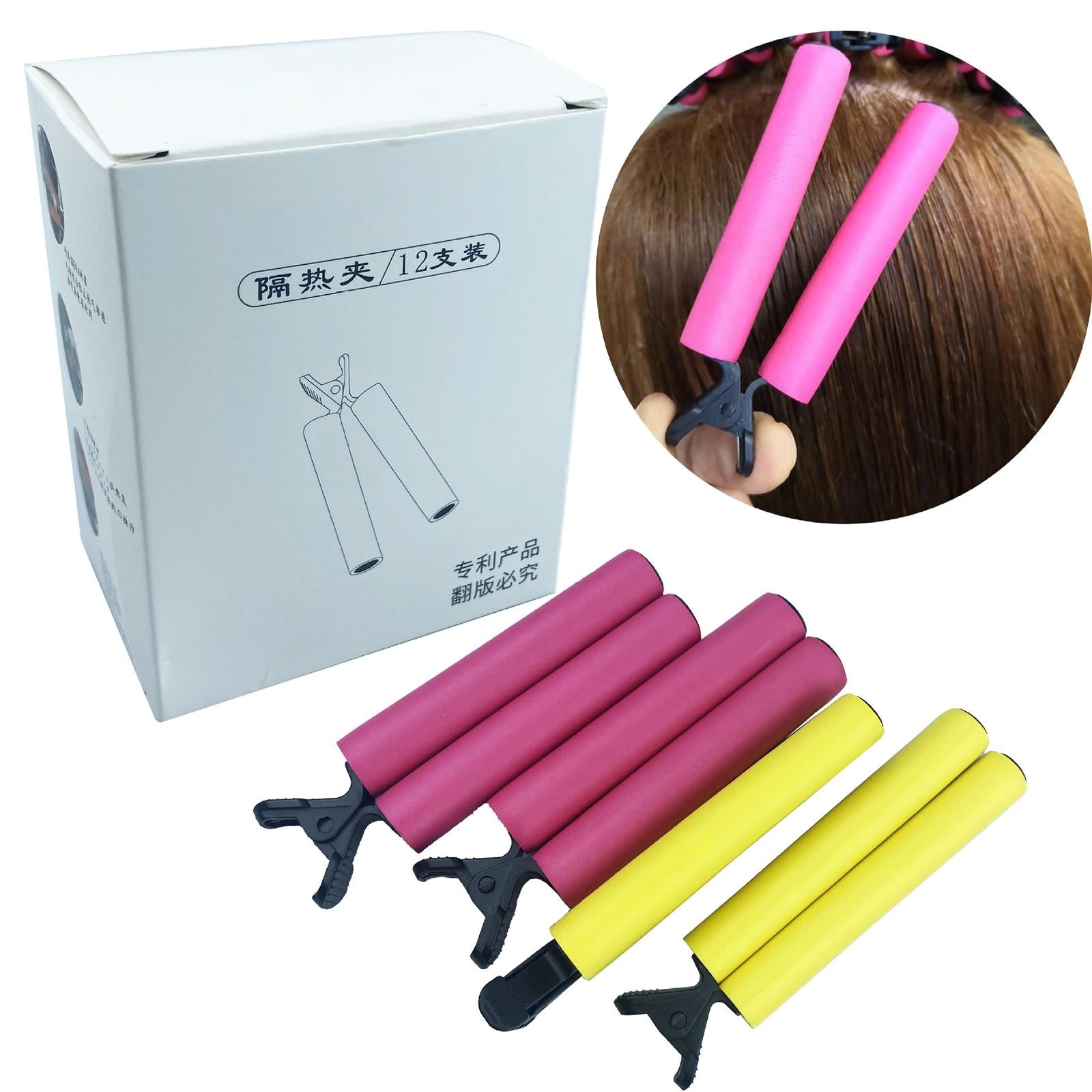 12 Pieces Heat Insulation Clip Hairdressing Tool for Women Save Time Girls