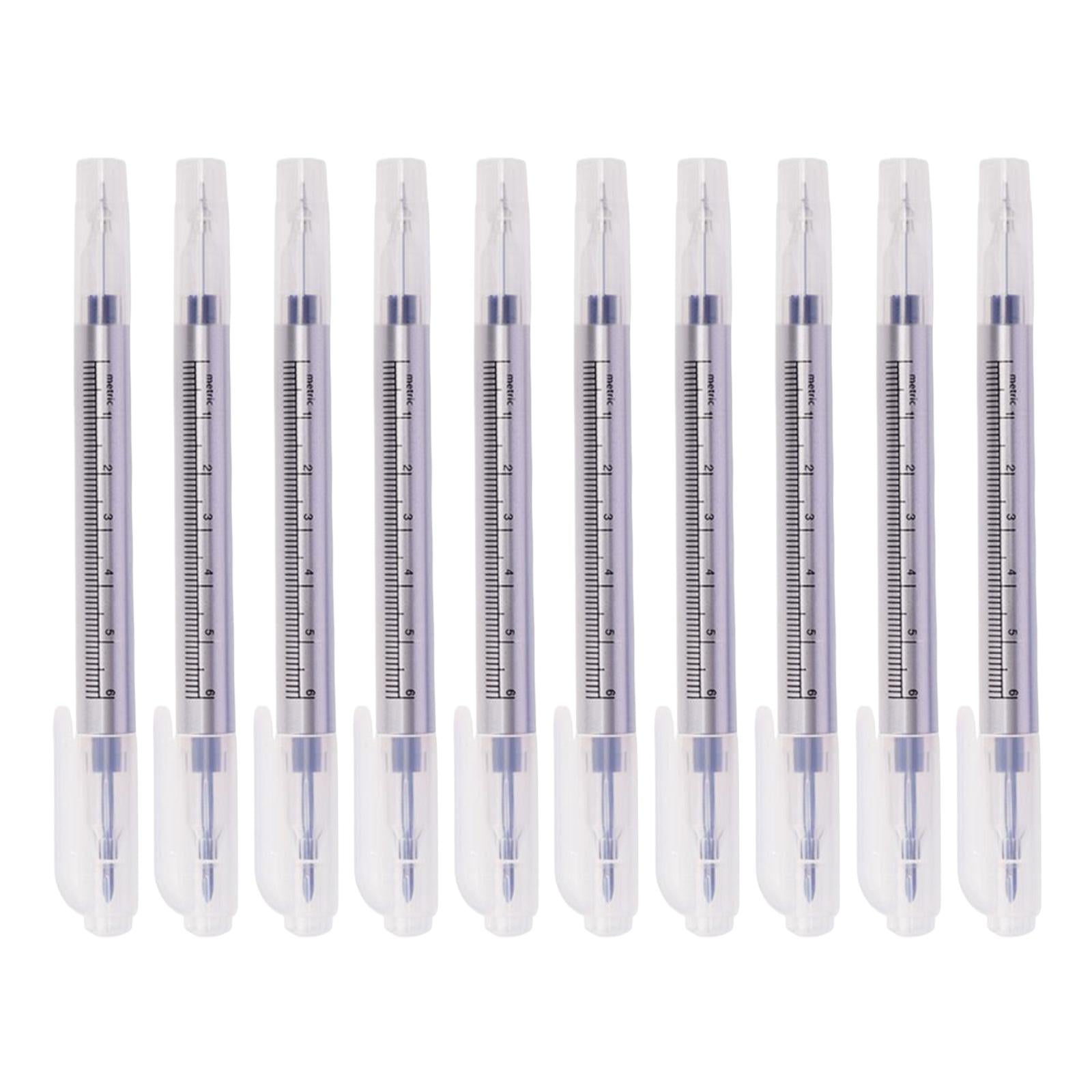 10x Surgical Skin Marker Pen with Paper Ruler for Skin Lips Double Head Pen