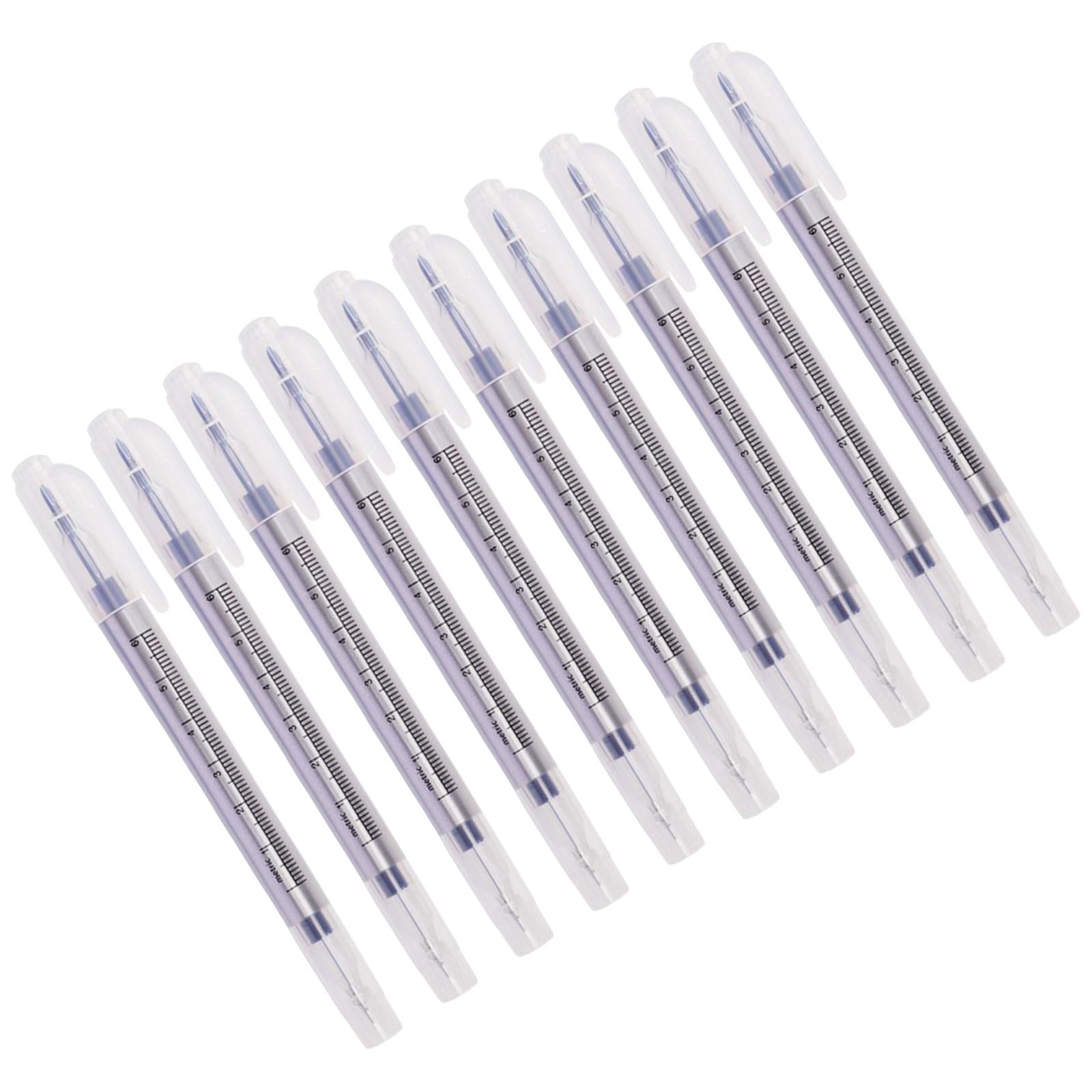 10x Surgical Skin Marker Pen with Paper Ruler for Skin Lips Double Head Pen