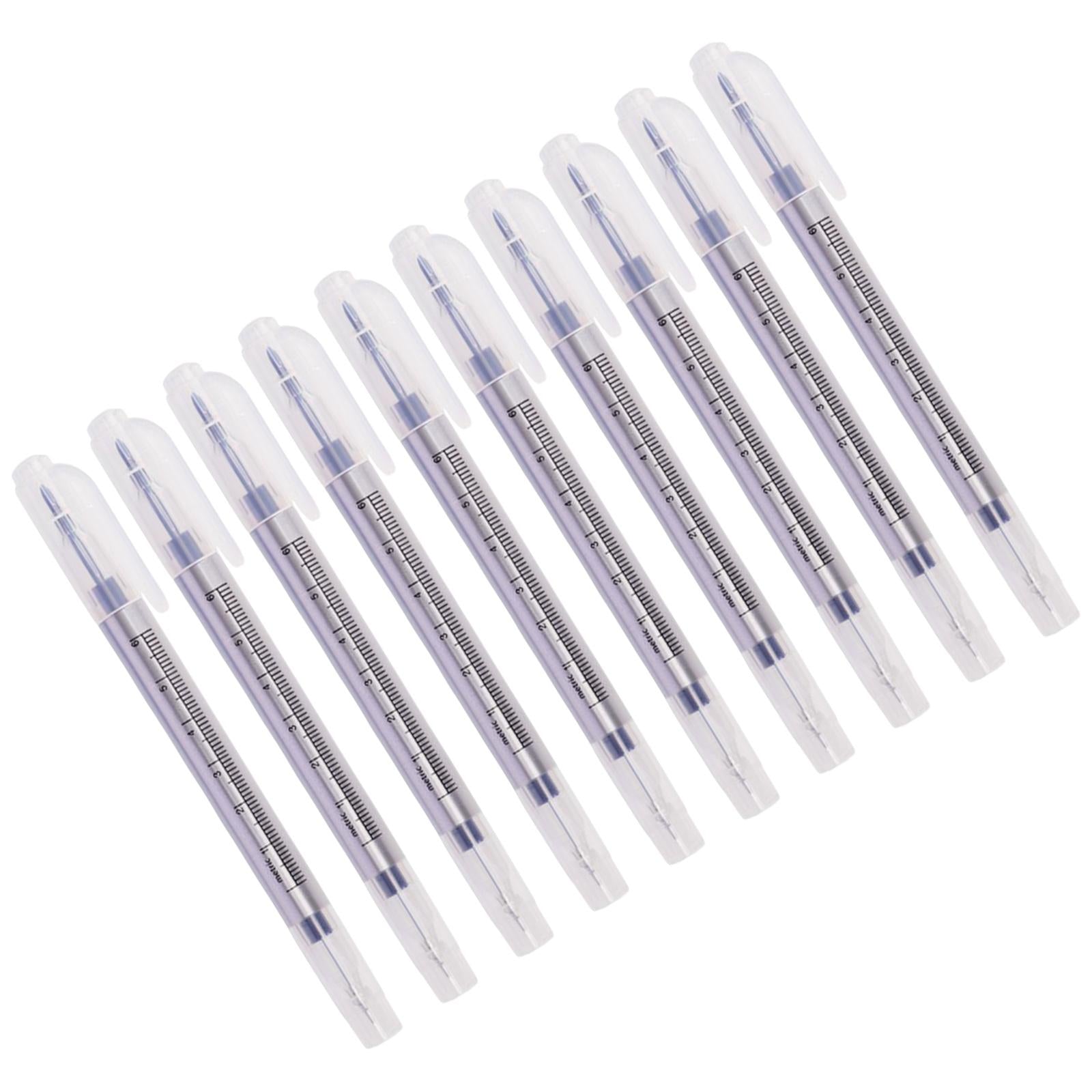 10x Surgical Skin Marker Pen with Paper Ruler for Skin Lips Double Head Pen