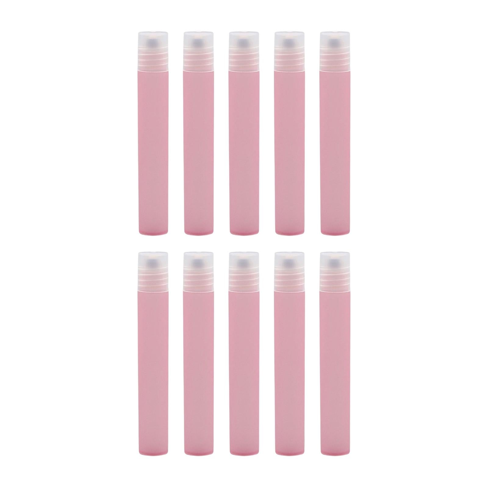 10 Count 10ml Plastic Essential Oil Roller Bottles Roll On  Pink