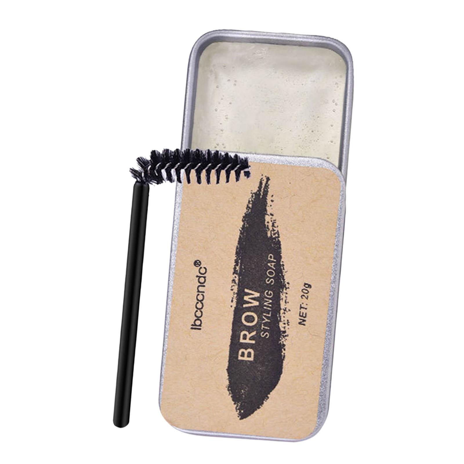 4x20G W/ Brush Natural Kit Long Lasting Eyebrow Soap Wax for Beauty Women