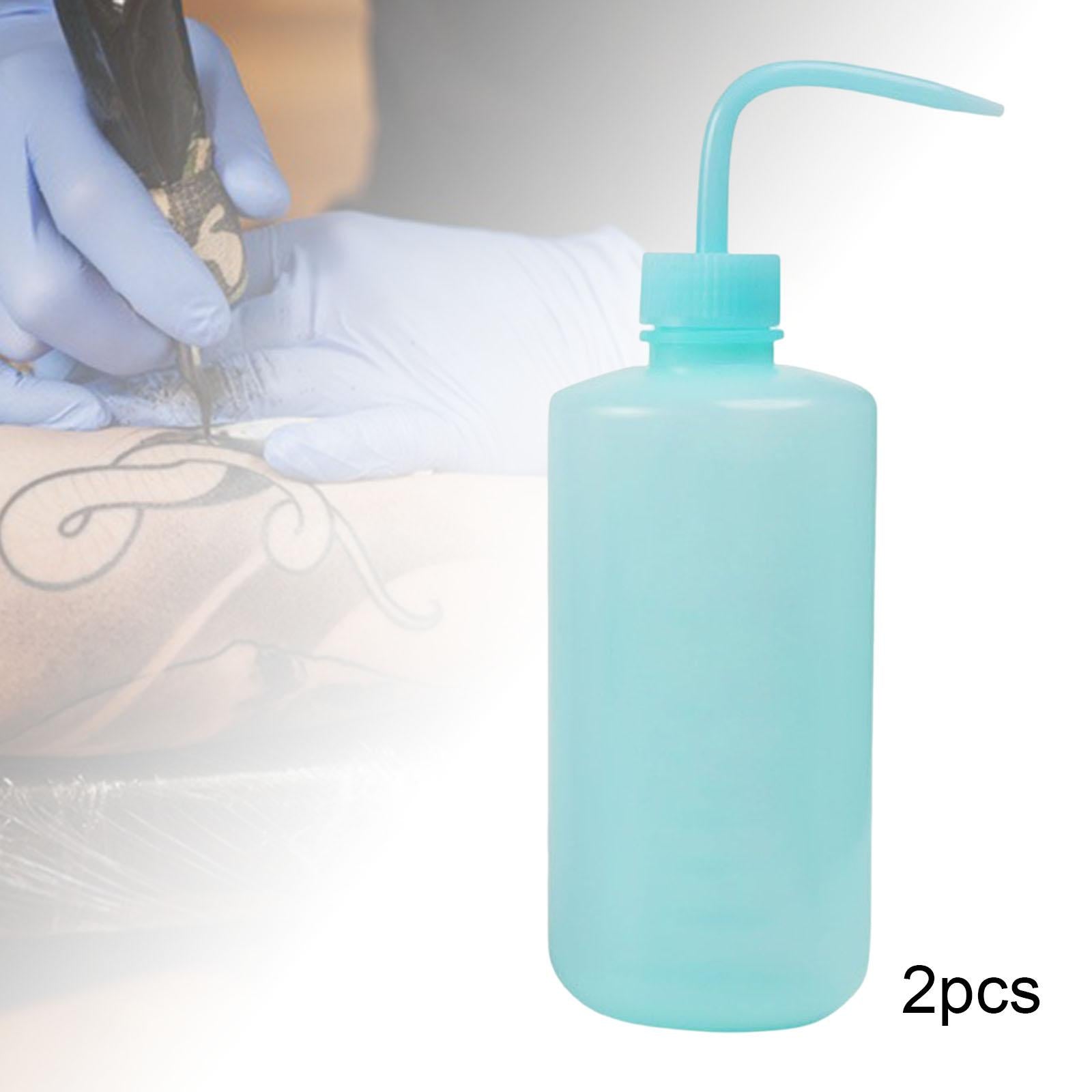 4x2x Wash Bottle Diffuser Squirt Squeeze Bottle Twist Top Caps Soap Wash Blue 500ML