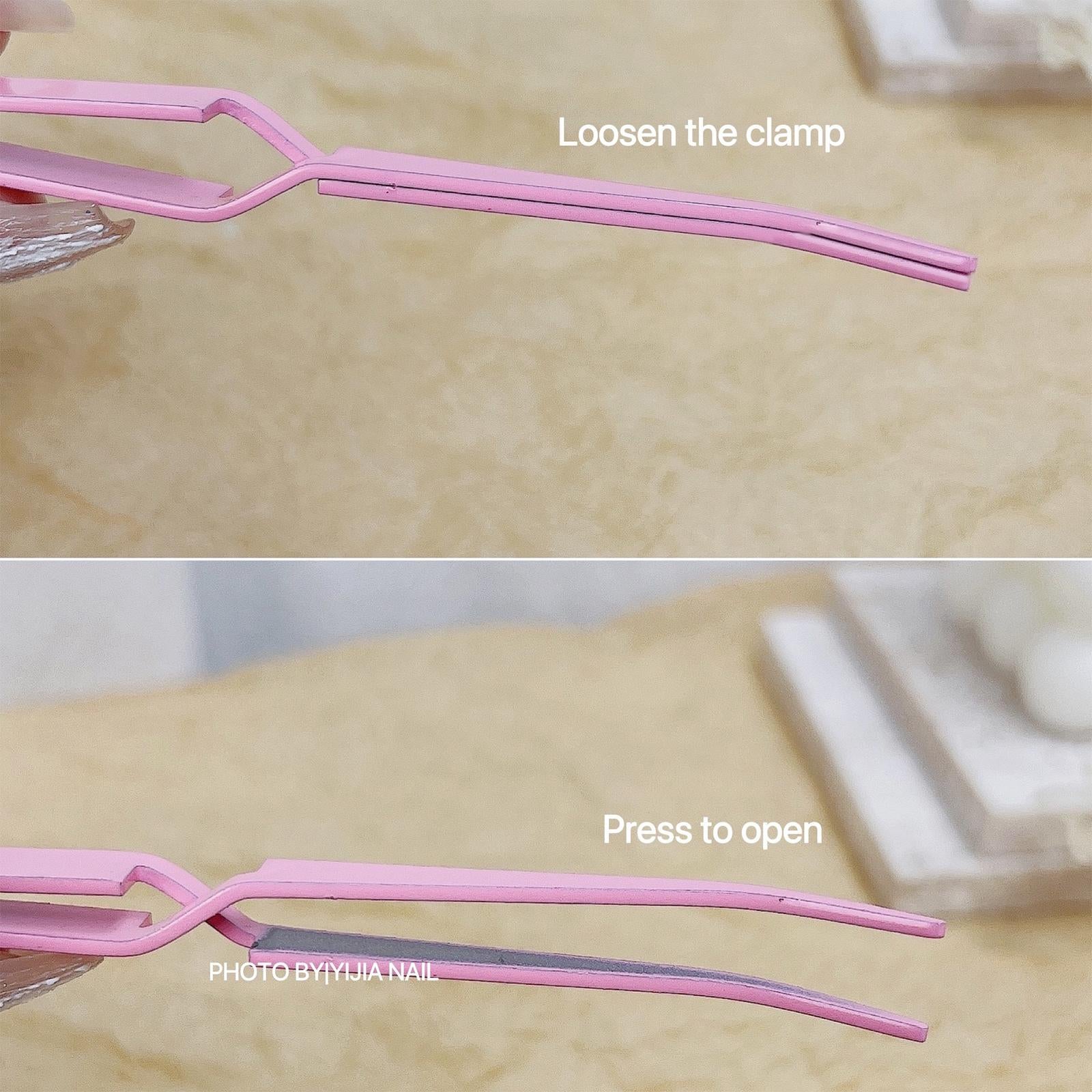 4xNail Art Tweezers Multifunction C Curve Nail Art Sculpting Tool for Salon