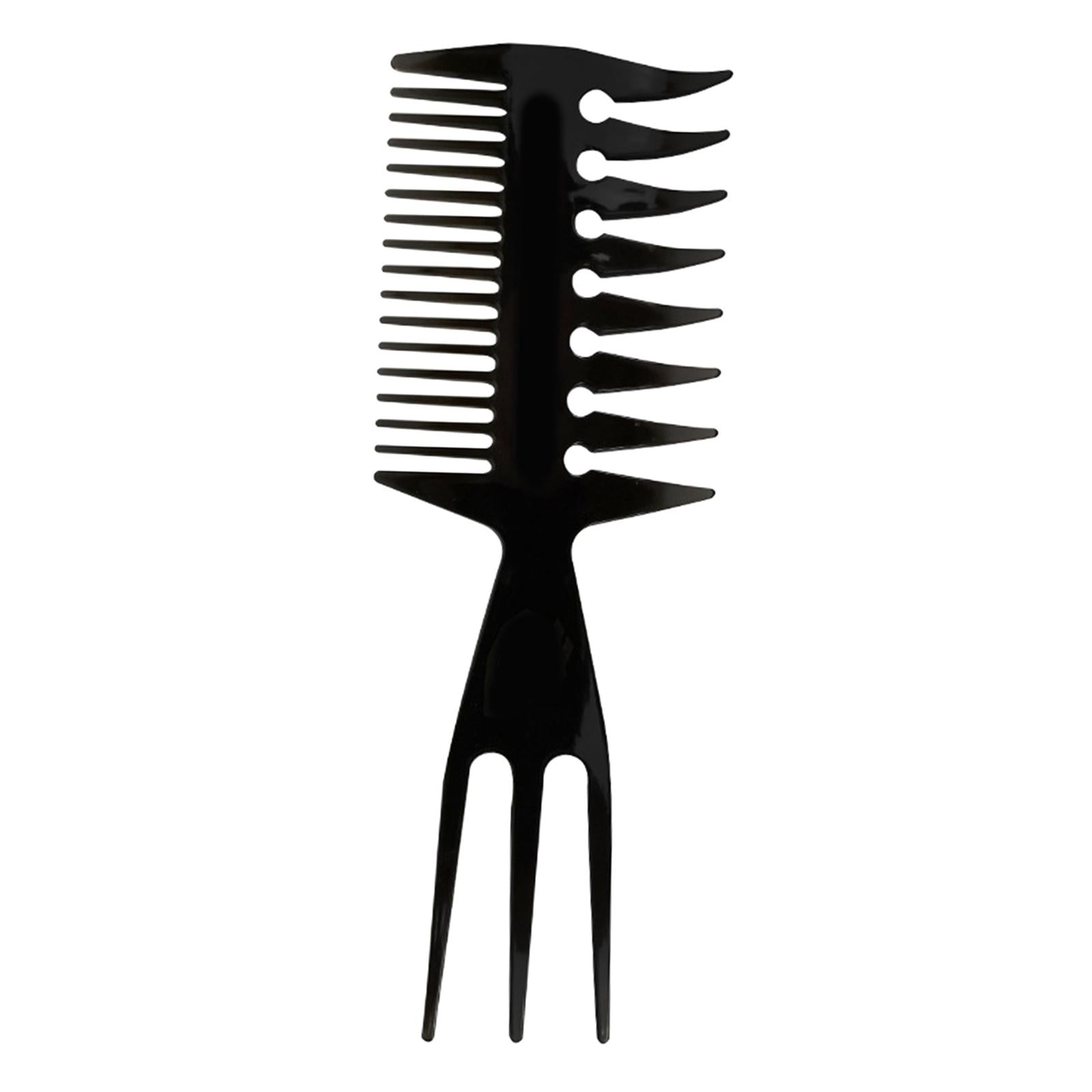 2xHairstyling Hair Pick Combs for Men's Retro Oil Head  Upgraded Fork Comb