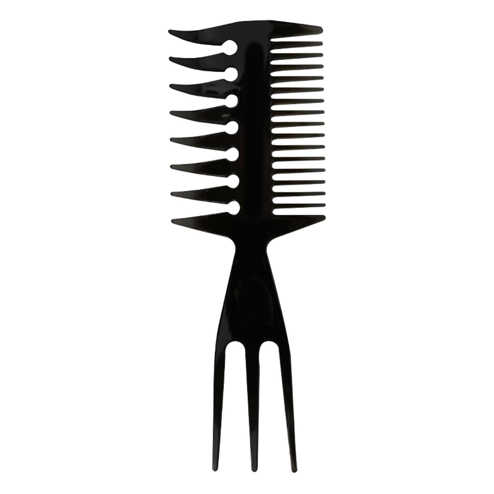 4xHairstyling Hair Pick Combs for Men's Retro Oil Head  Upgraded Fork Comb