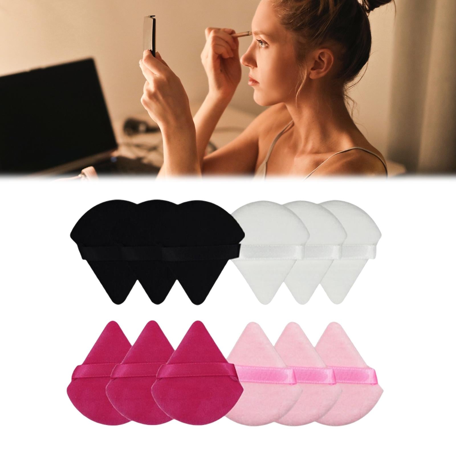 12 Pcs Triangle Powder Wedge Shape for Loose Powder Under Eyes Corners B