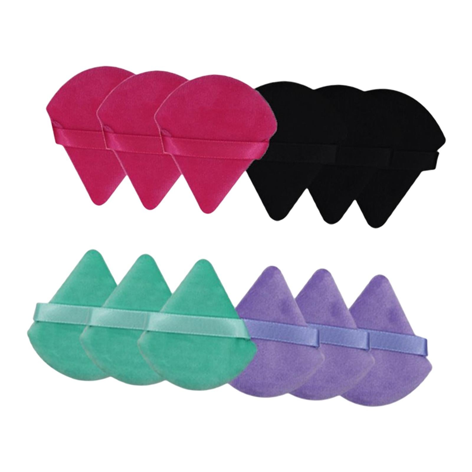 12 Pcs Triangle Powder Wedge Shape for Loose Powder Under Eyes Corners D