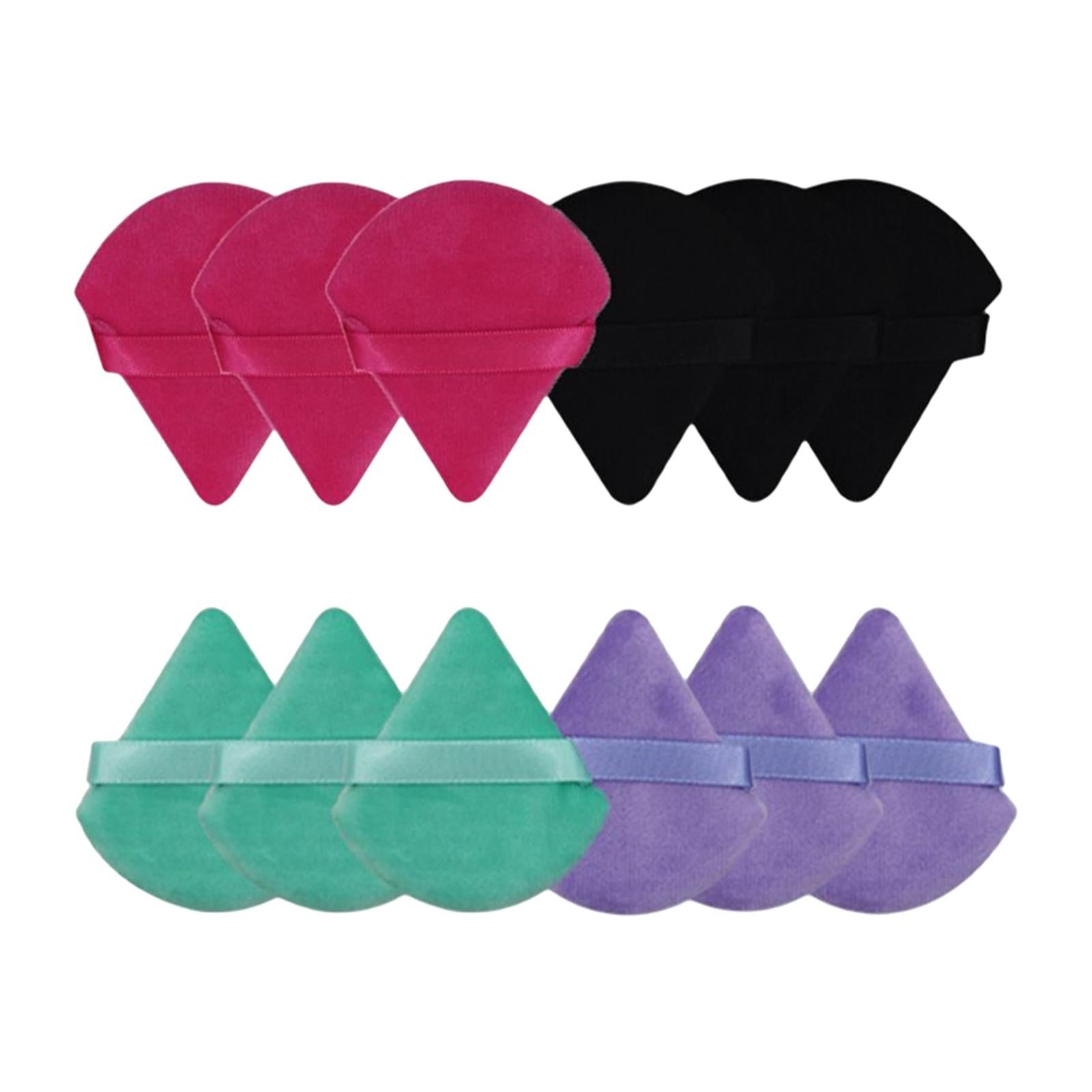 12 Pcs Triangle Powder Wedge Shape for Loose Powder Under Eyes Corners D