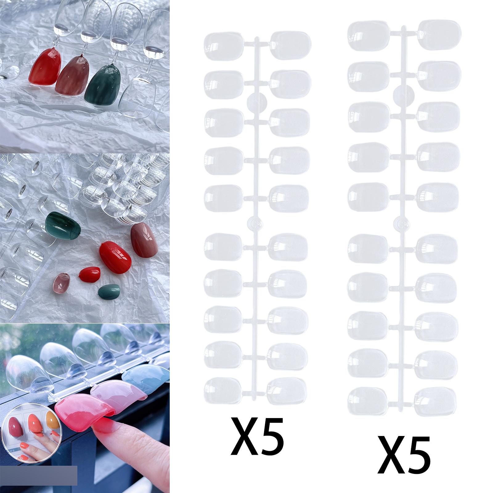 120Pcs Practice Fake Nails Color Display Sticks Full Cover for Training S