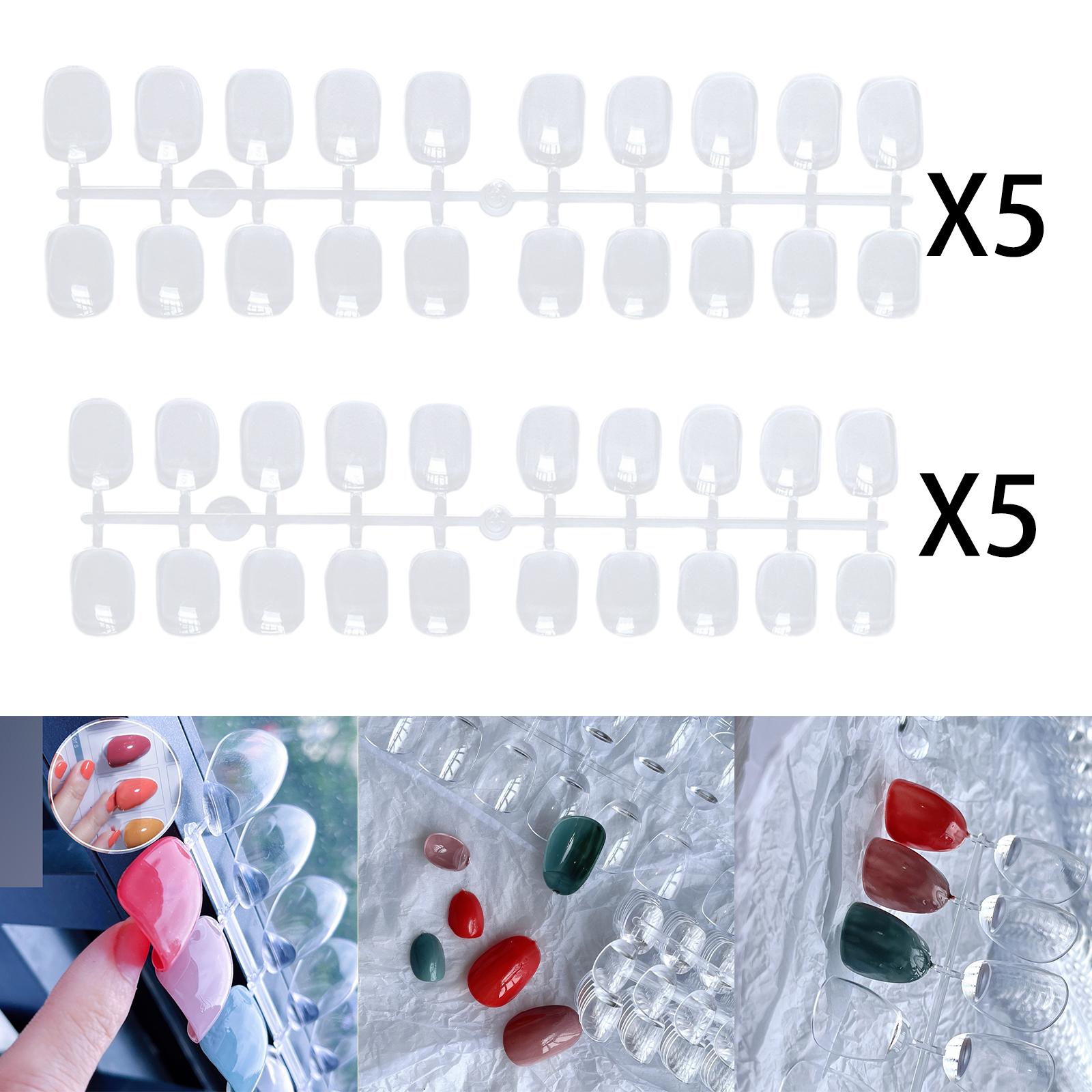 120Pcs Practice Fake Nails Color Display Sticks Full Cover for Training S