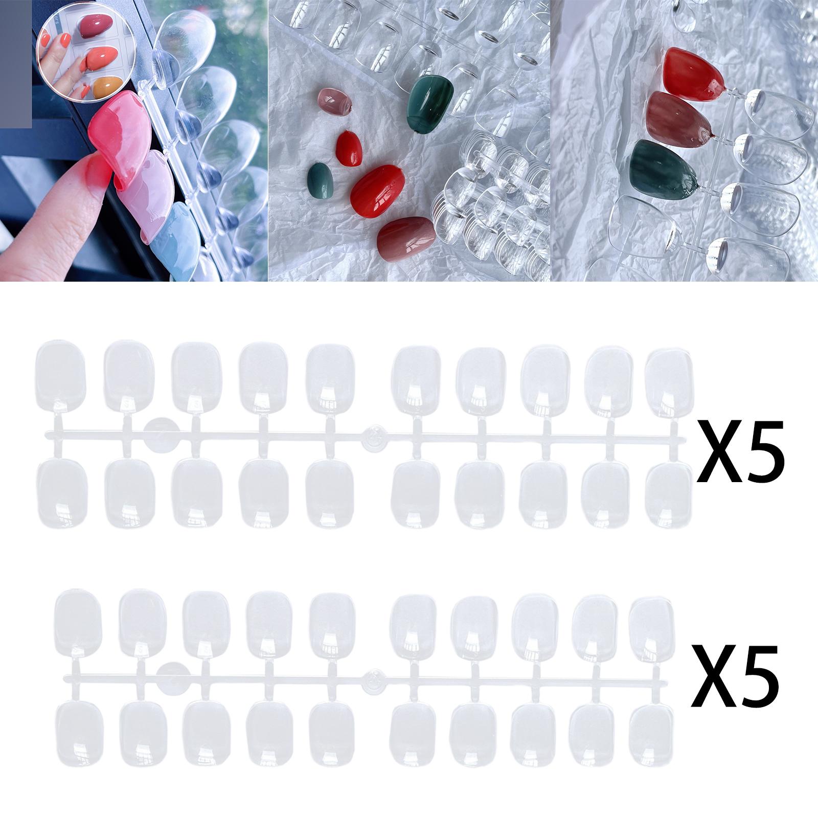 120Pcs Practice Fake Nails Color Display Sticks Full Cover for Training S