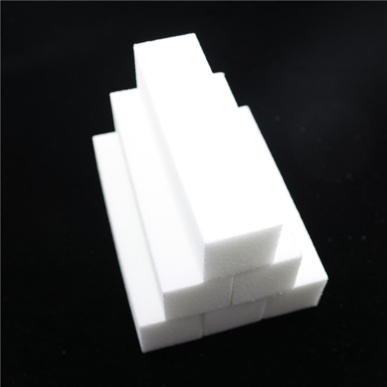 10x Nail Buffer Block 4 Sided Medium Grit White for Manicure Pedicure Salon