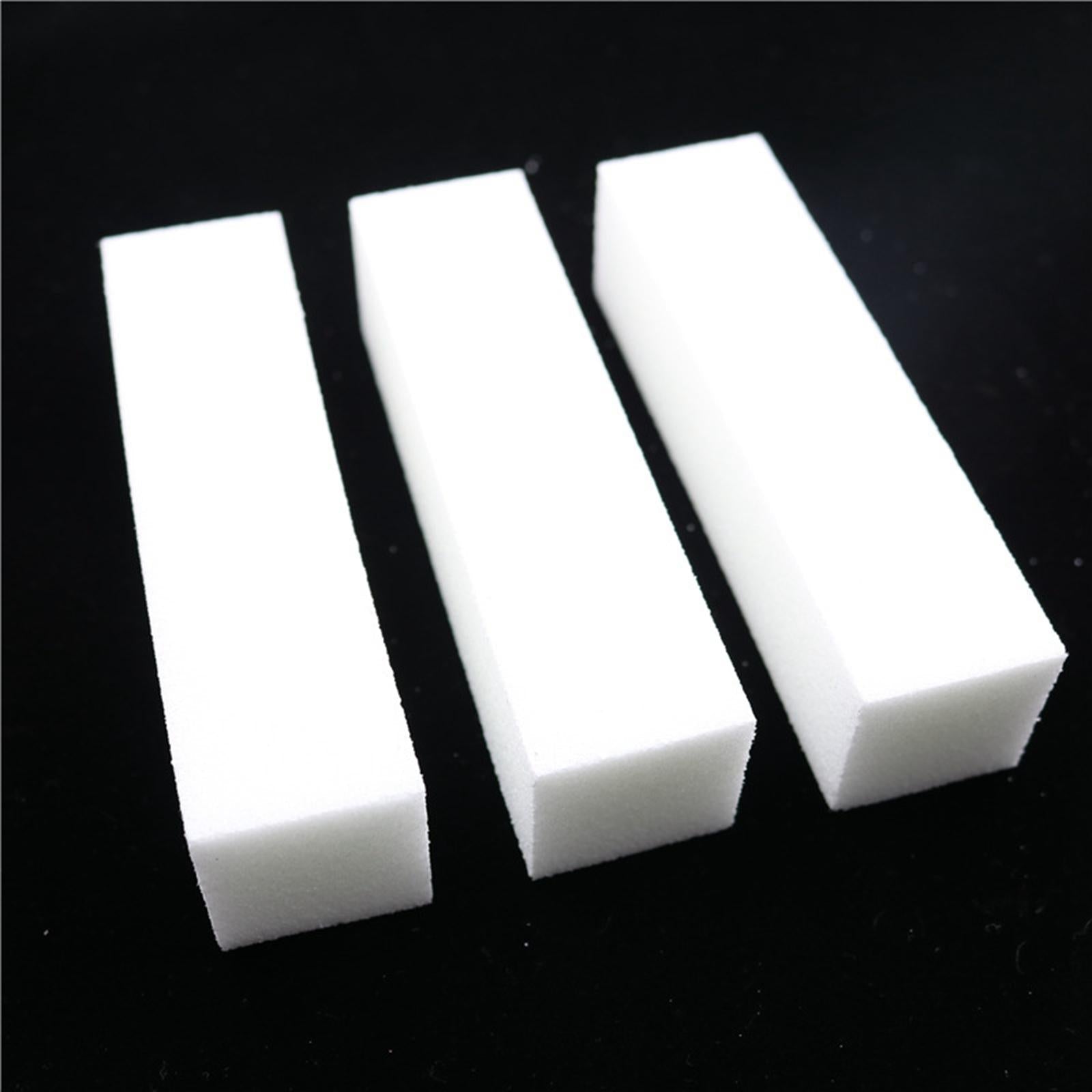 10x Nail Buffer Block 4 Sided Medium Grit White for Manicure Pedicure Salon