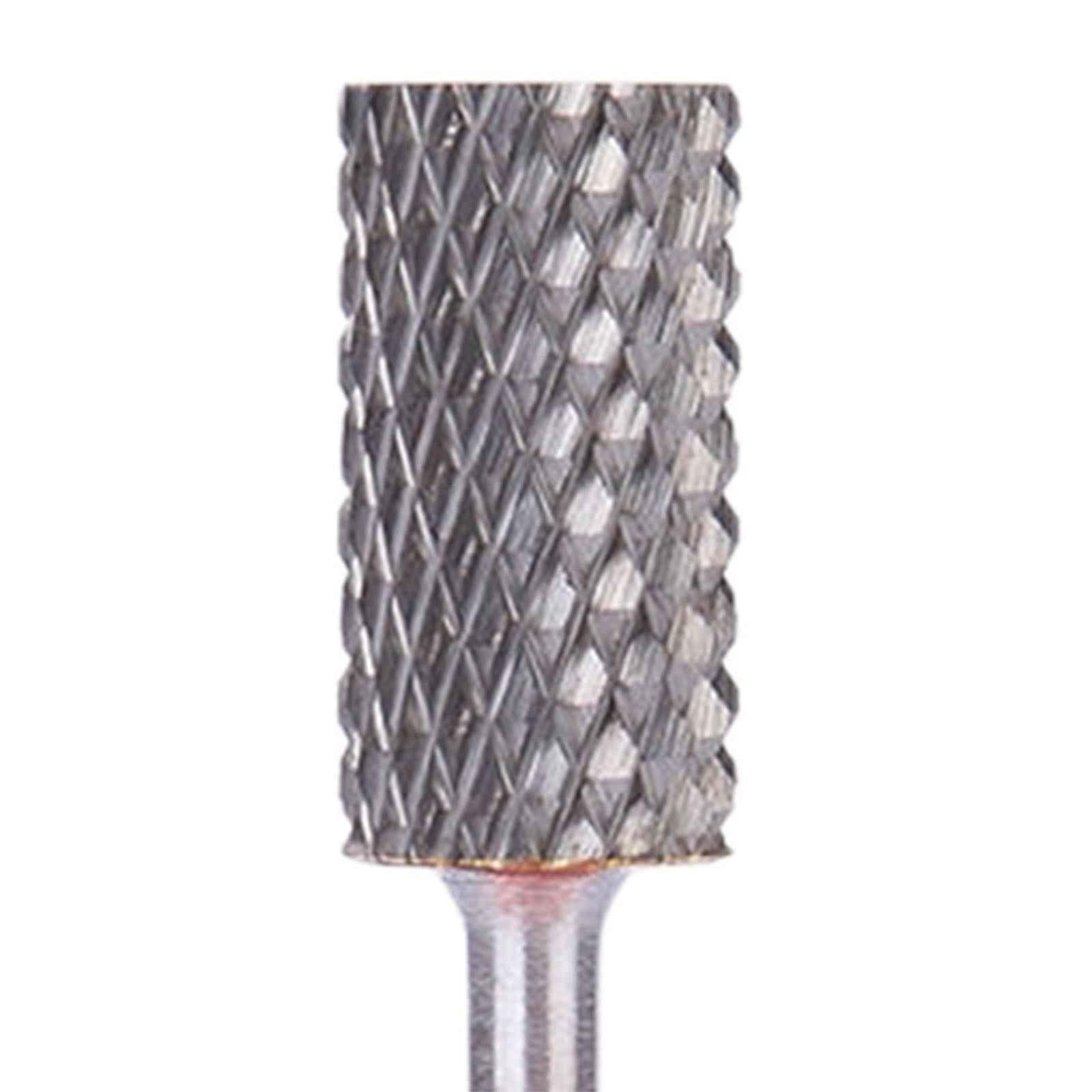 Nail Drill Bits Silver Tungsten Steel Polishing File for Manicure Pedicure XC