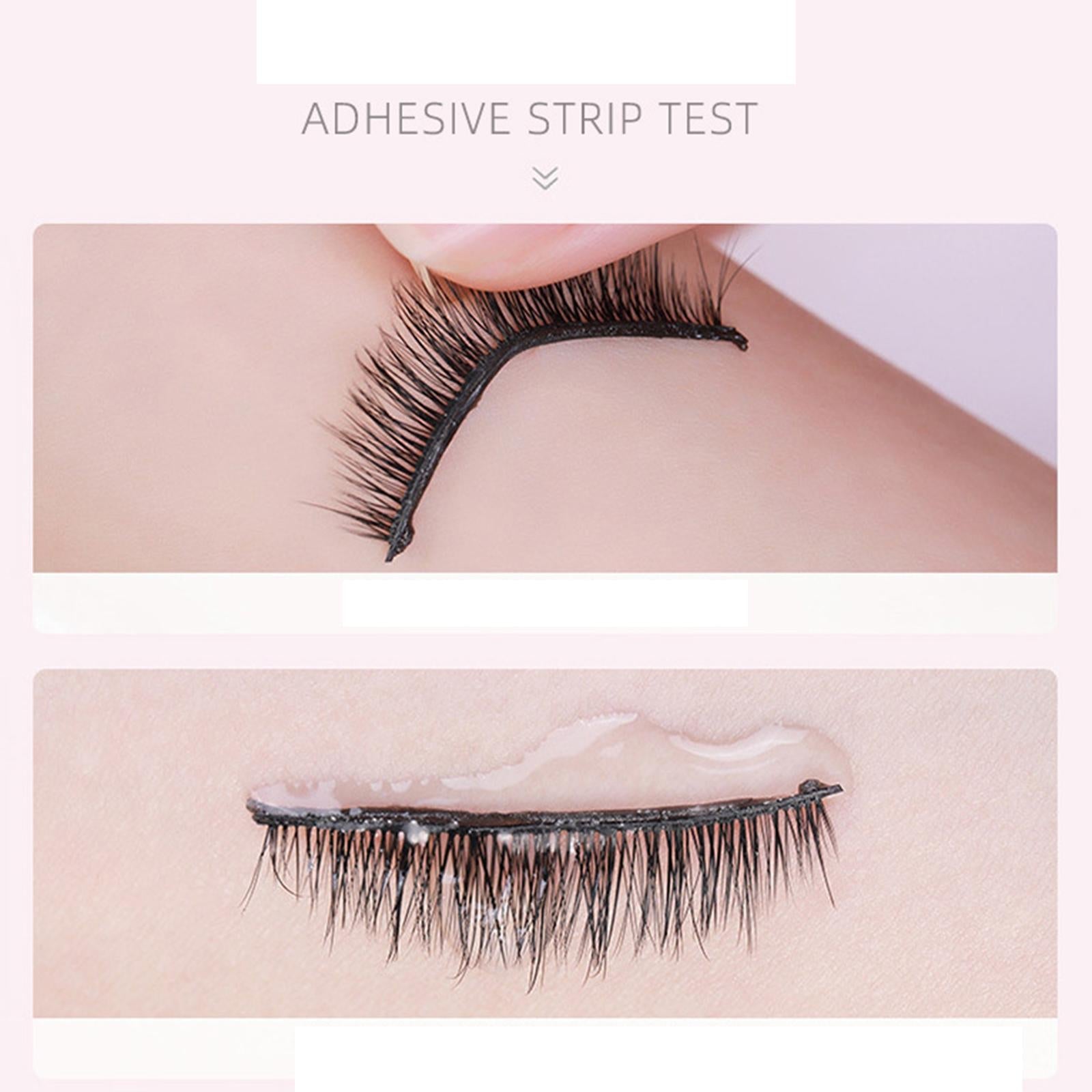 10Pcs Self Adhesive Eyelashes Strips Strong Hold for All Strip Fake Lashes Black