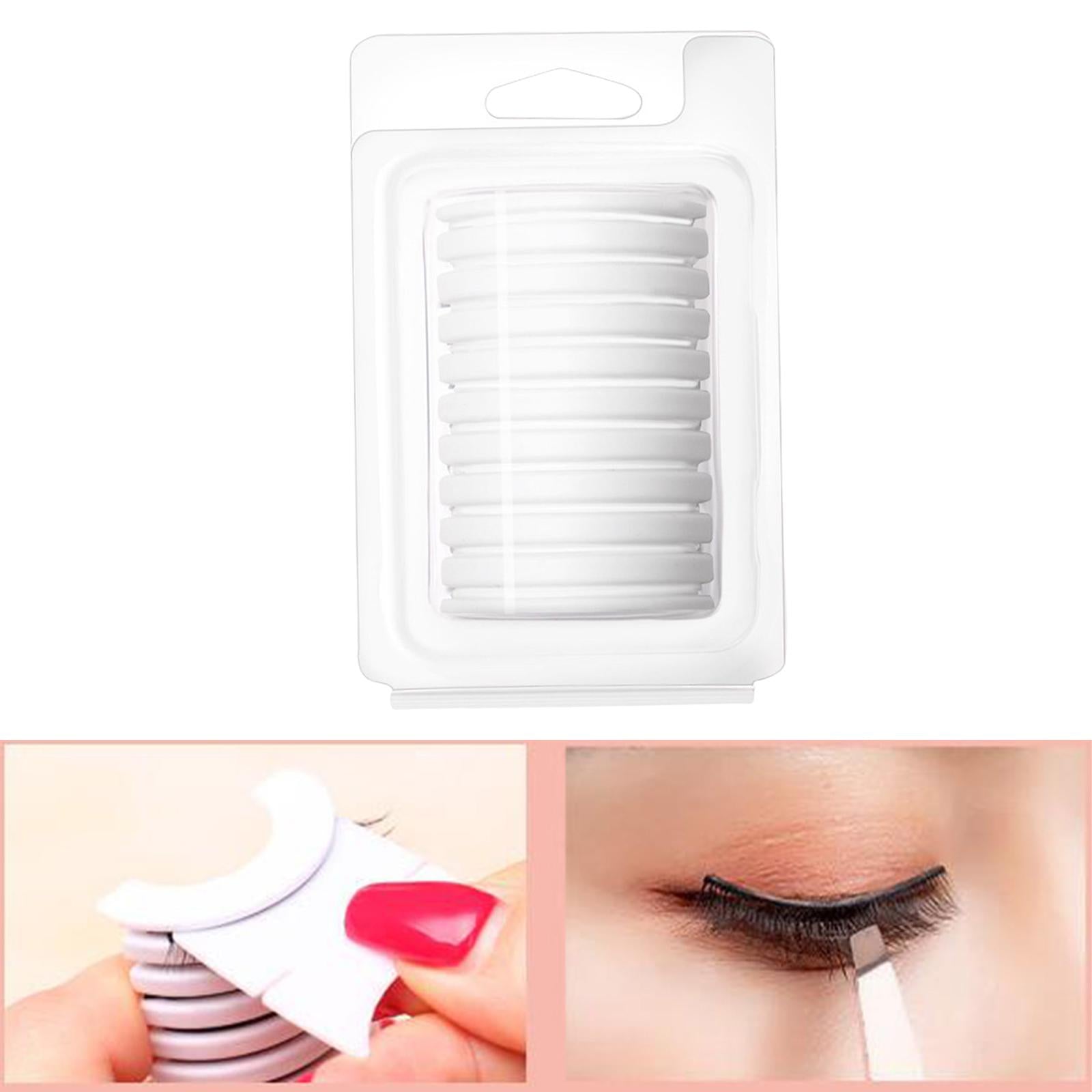 10Pcs Self Adhesive Eyelashes Strips Strong Hold for All Strip Fake Lashes Clear
