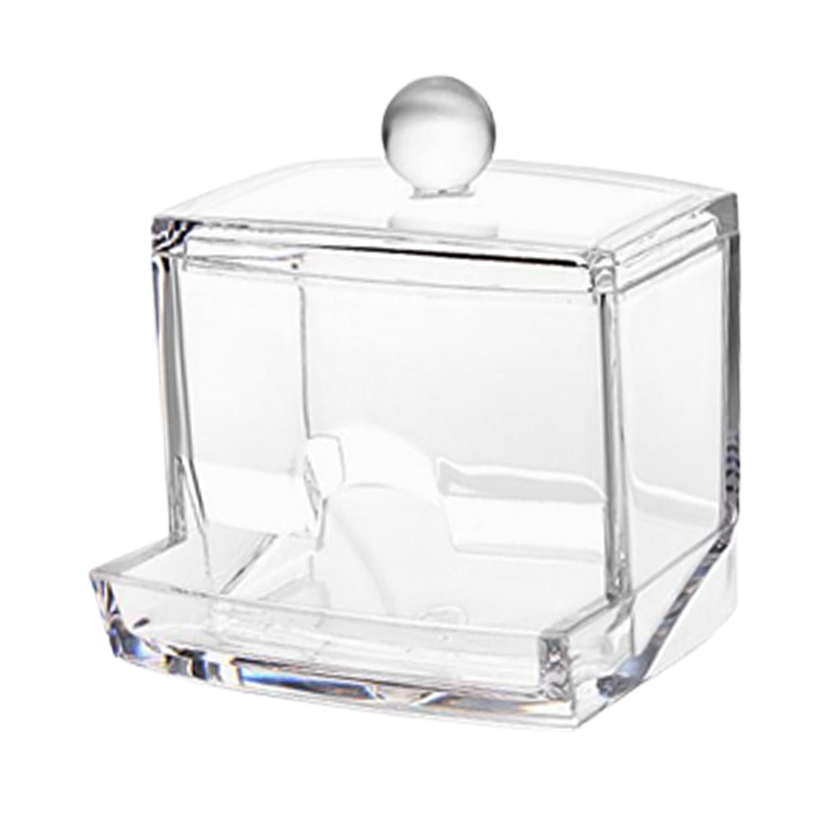 3xCotton Swabs Storage Box Portable Transparent Empty Practical Organization