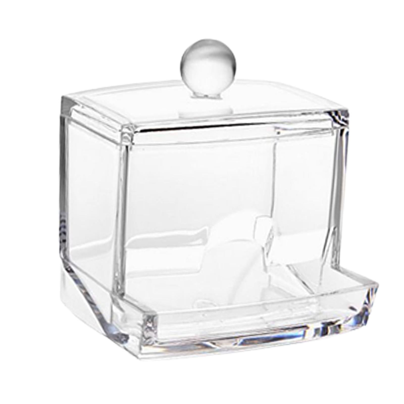 3xCotton Swabs Storage Box Portable Transparent Empty Practical Organization