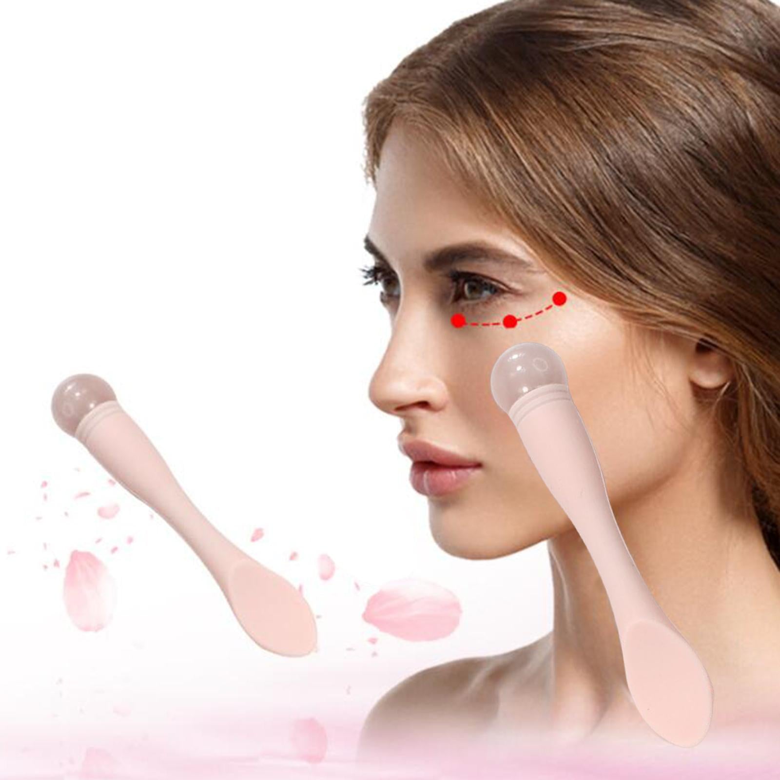 2xMini Portable Eye Cream Applicator Eye Serum Roller Ball Massager Anti Aging Jade Stone 