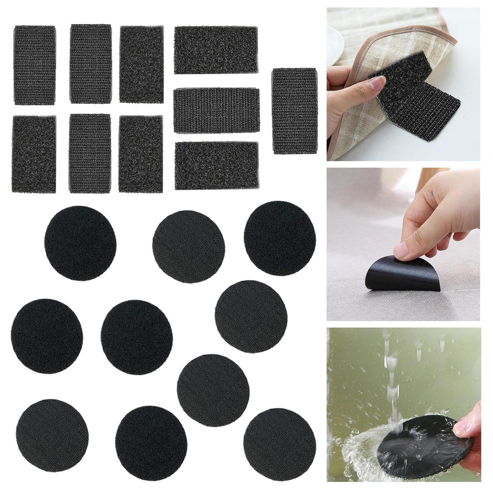 10Pcs Double Sided Adhesive Pads Fixator for Bed Sheet Home Office Round