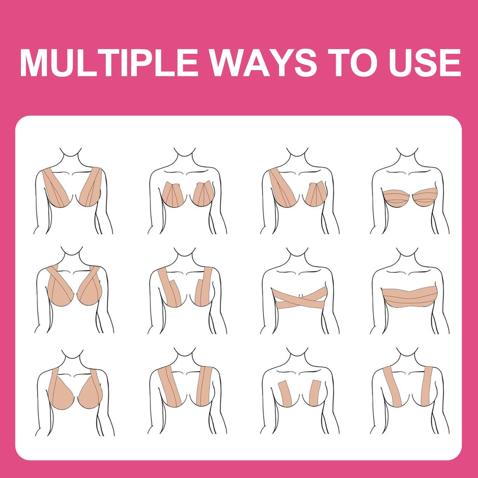 4xInvisible Breast Lift Tape Boob Lifting Bra Brassiere Nipple Cover Sticker