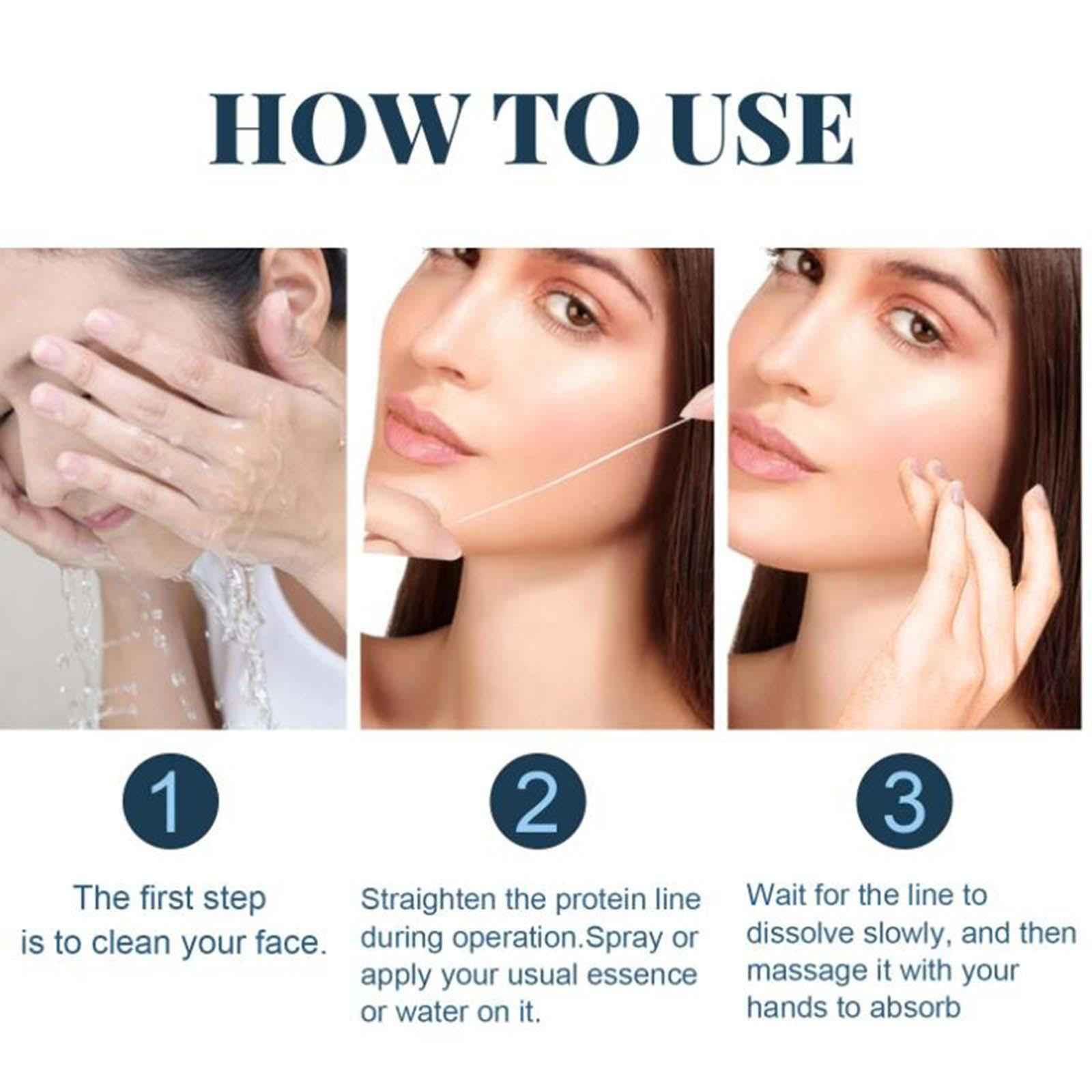 60x Face Protein Threads Wrinkle Firming Collagen Silk Thread Face Serum