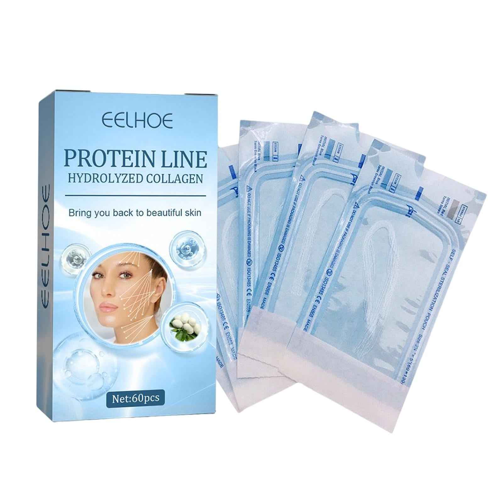 60x Face Protein Threads Wrinkle Firming Collagen Silk Thread Face Serum
