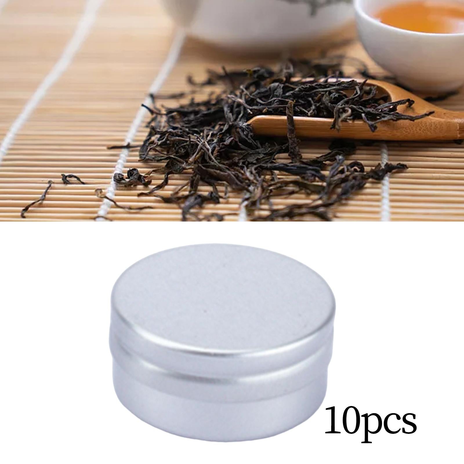 10x Screw Top Round Aluminum Tins with Screw Caps for Cosmetic DIY Salve