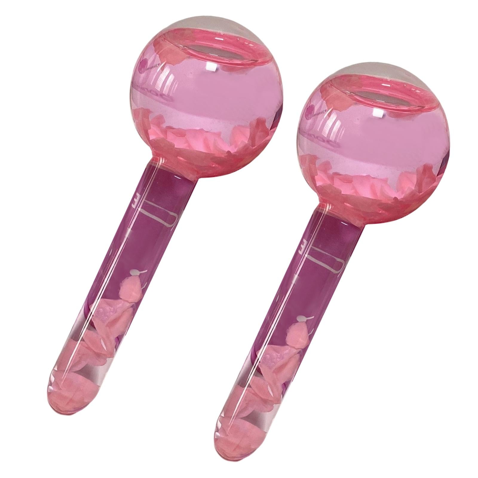 2Pcs Cooling Face Roller Enhance Circulation Pink