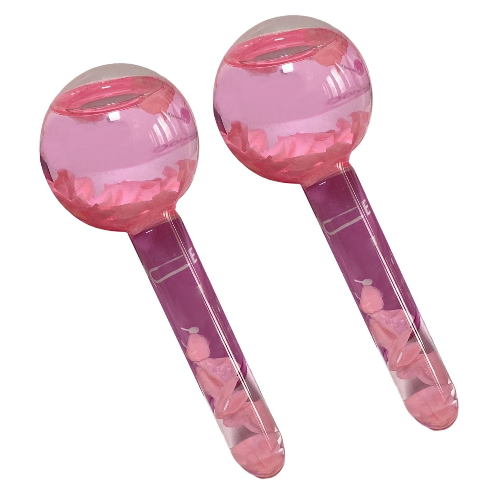 2Pcs Cooling Face Roller Enhance Circulation Pink