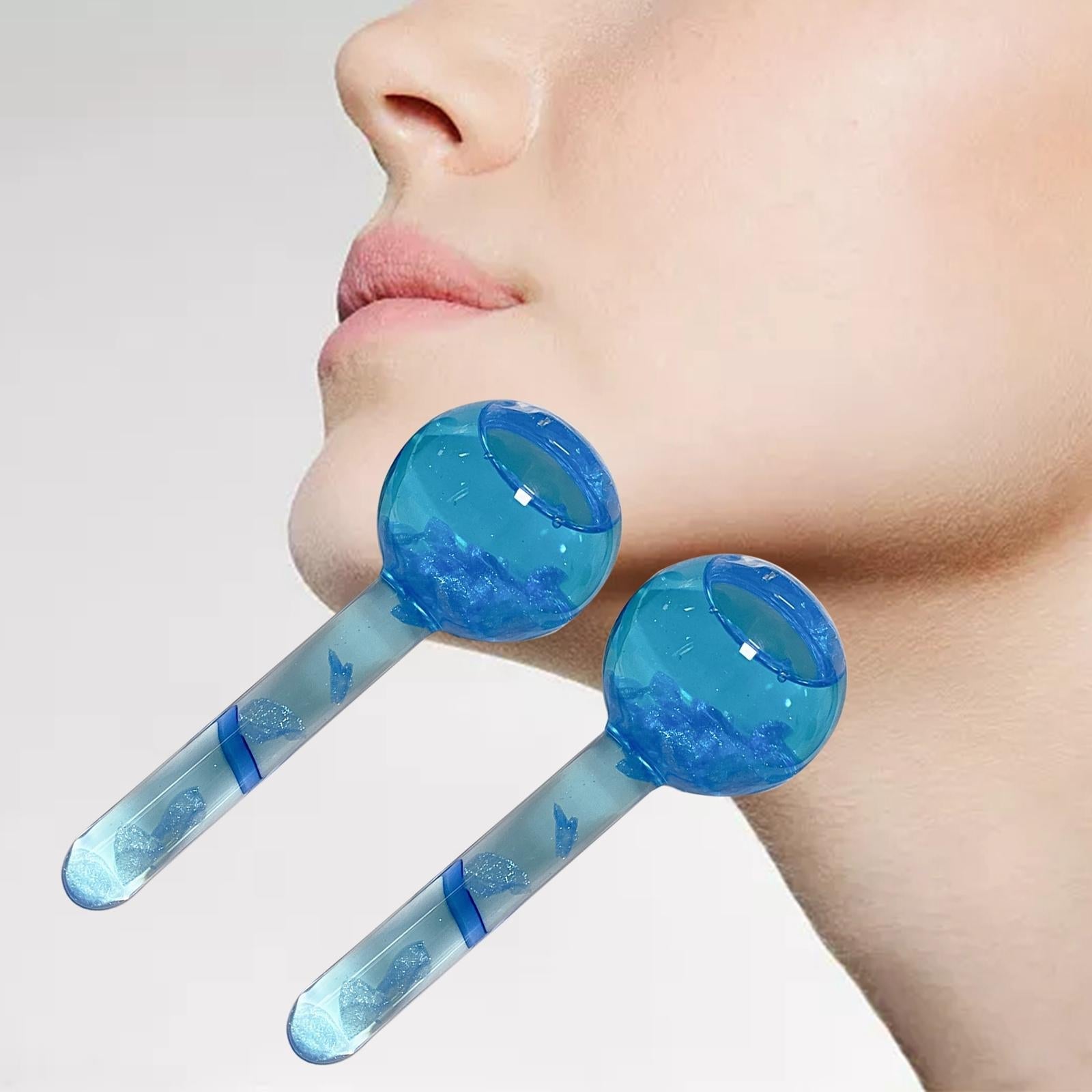 2Pcs Cooling Face Roller Enhance Circulation Blue