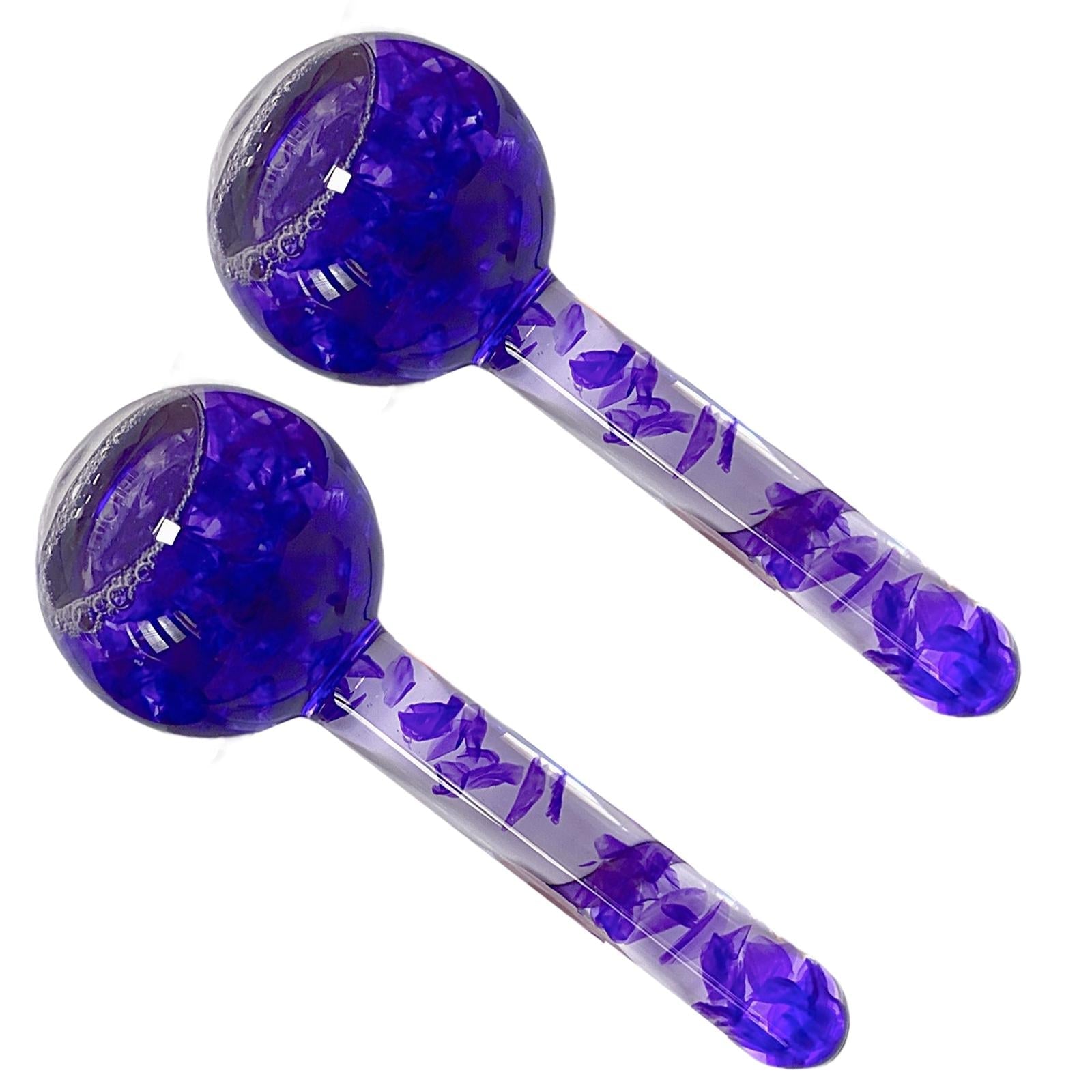 2Pcs Cooling Face Roller Enhance Circulation Purple